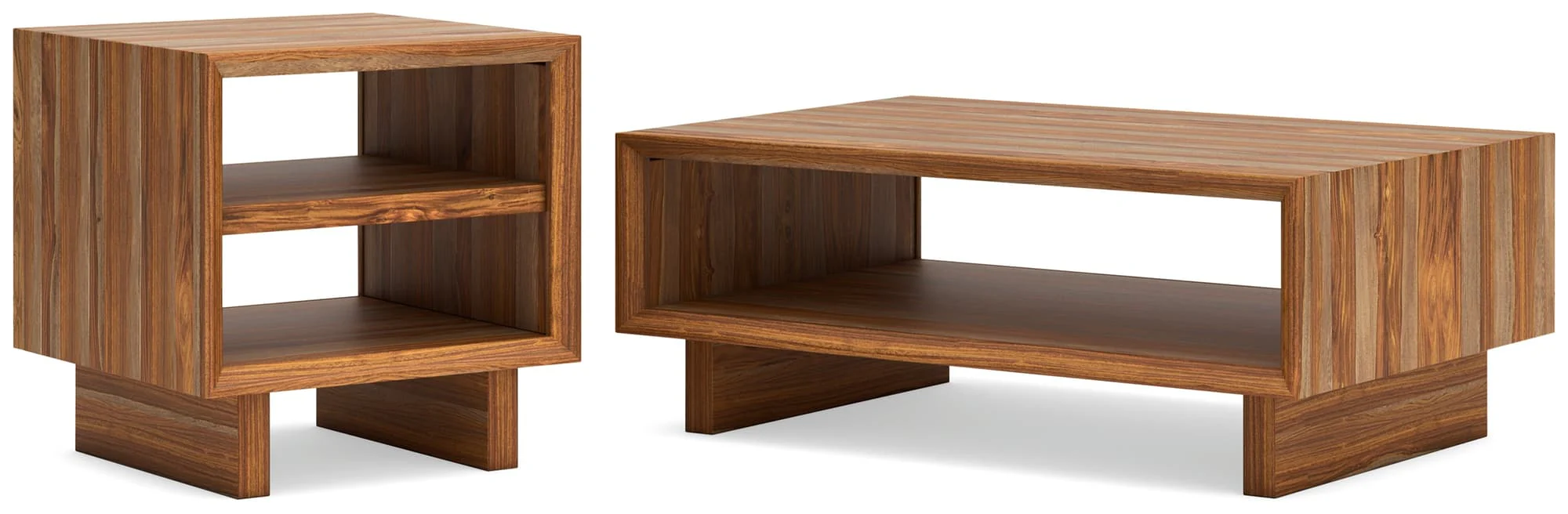 Dressonni Brown Coffee Table with 1 End Table