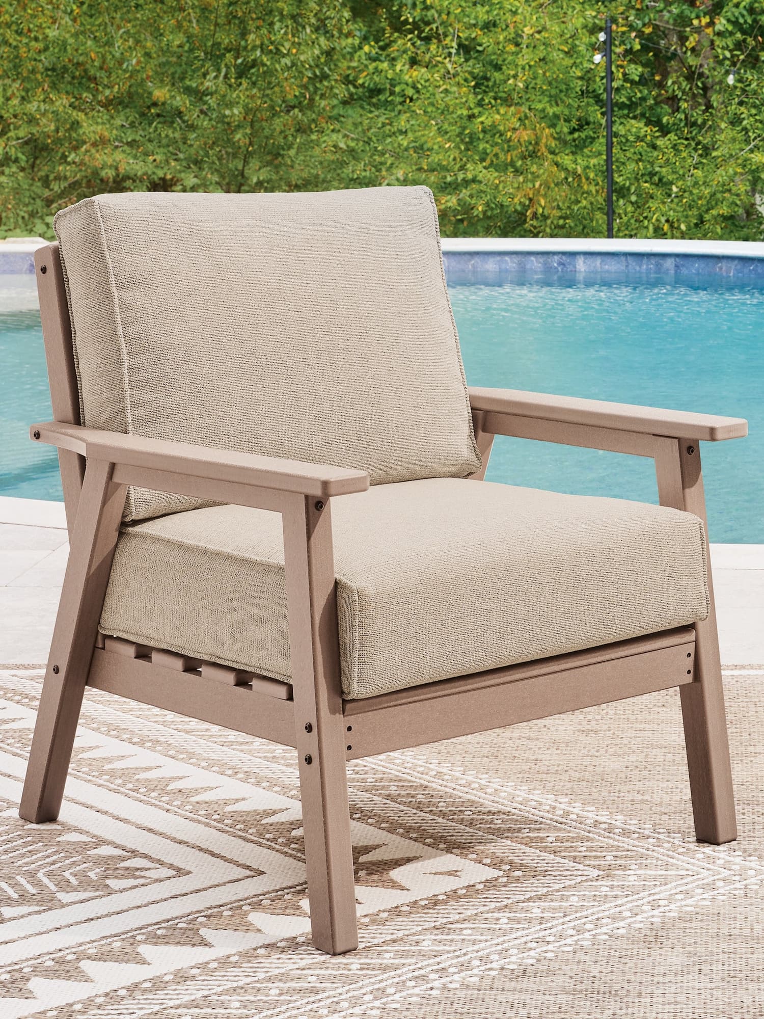 Grover Driftwood Beach 2 Outdoor Lounge Chairs with End Table