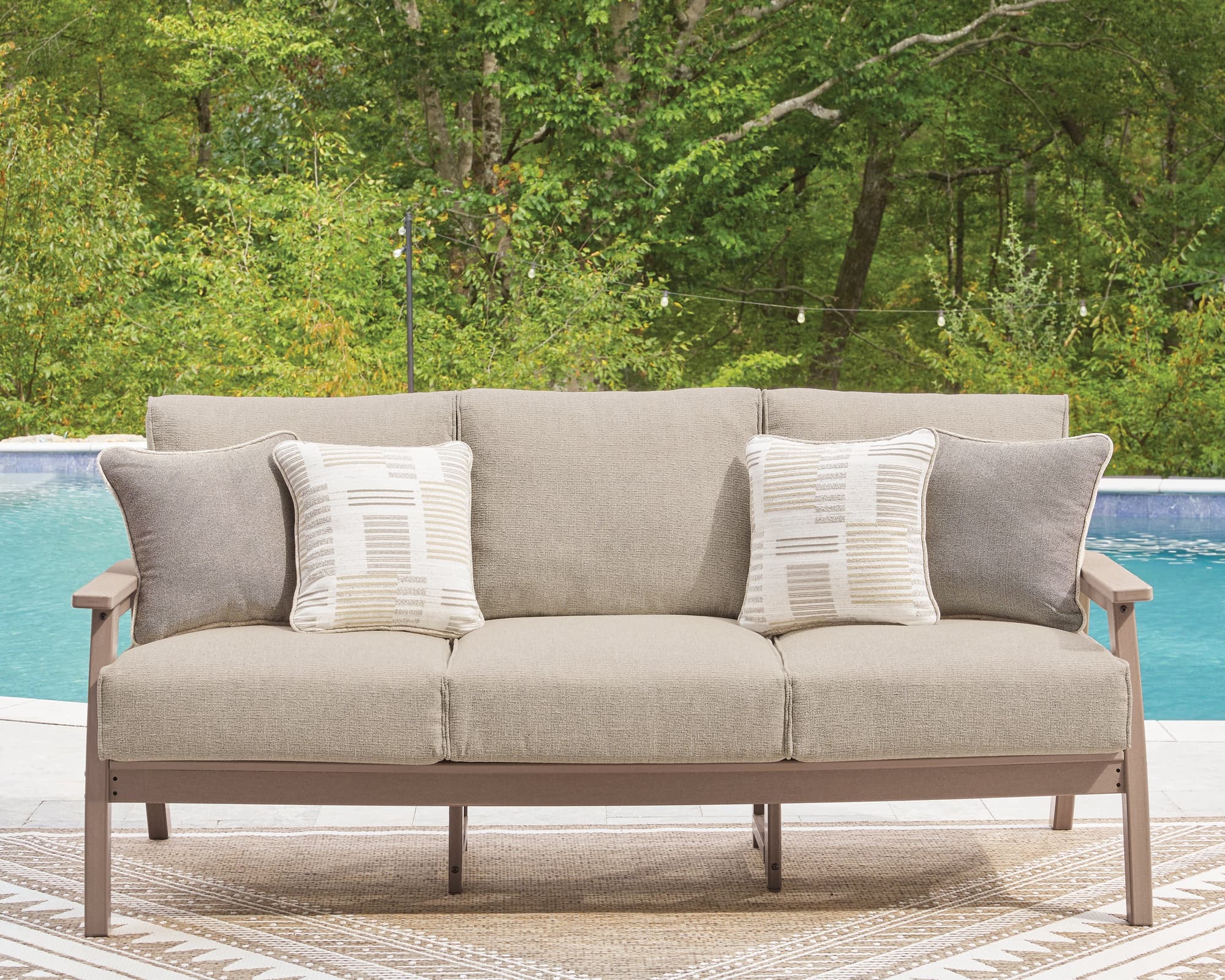 Grover Driftwood Beach Outdoor Sofa and Loveseat - Image 1