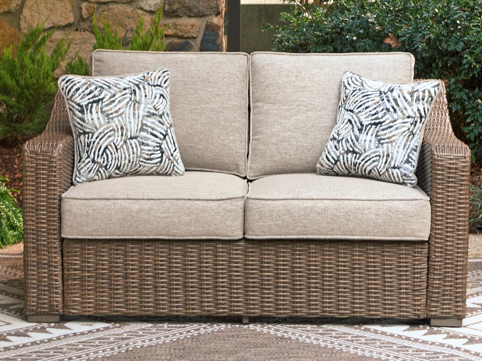 Laguna Beige Heights Outdoor Sofa and Loveseat
