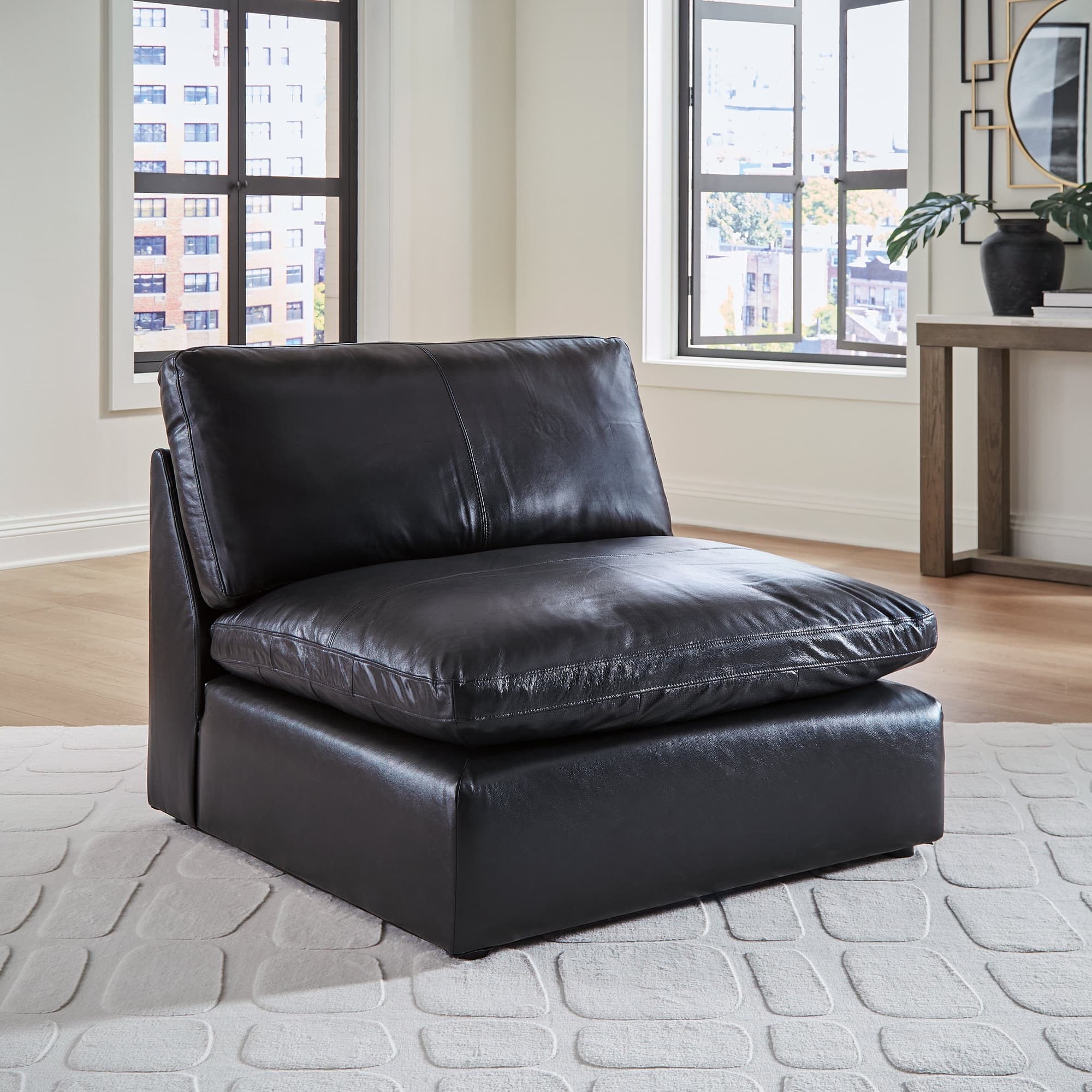 Emilia Black Sofa and Loveseat - Image 1