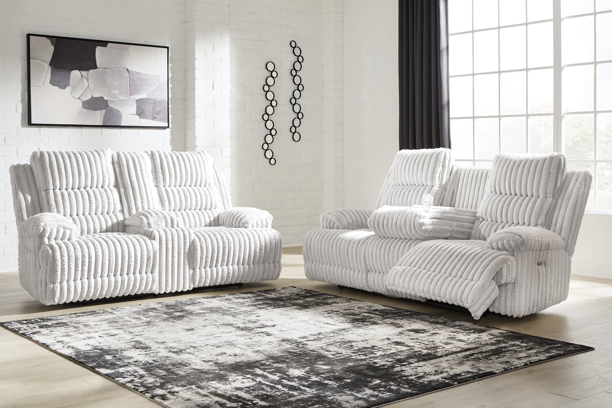 Rhines Alloy Falls Sofa and Loveseat