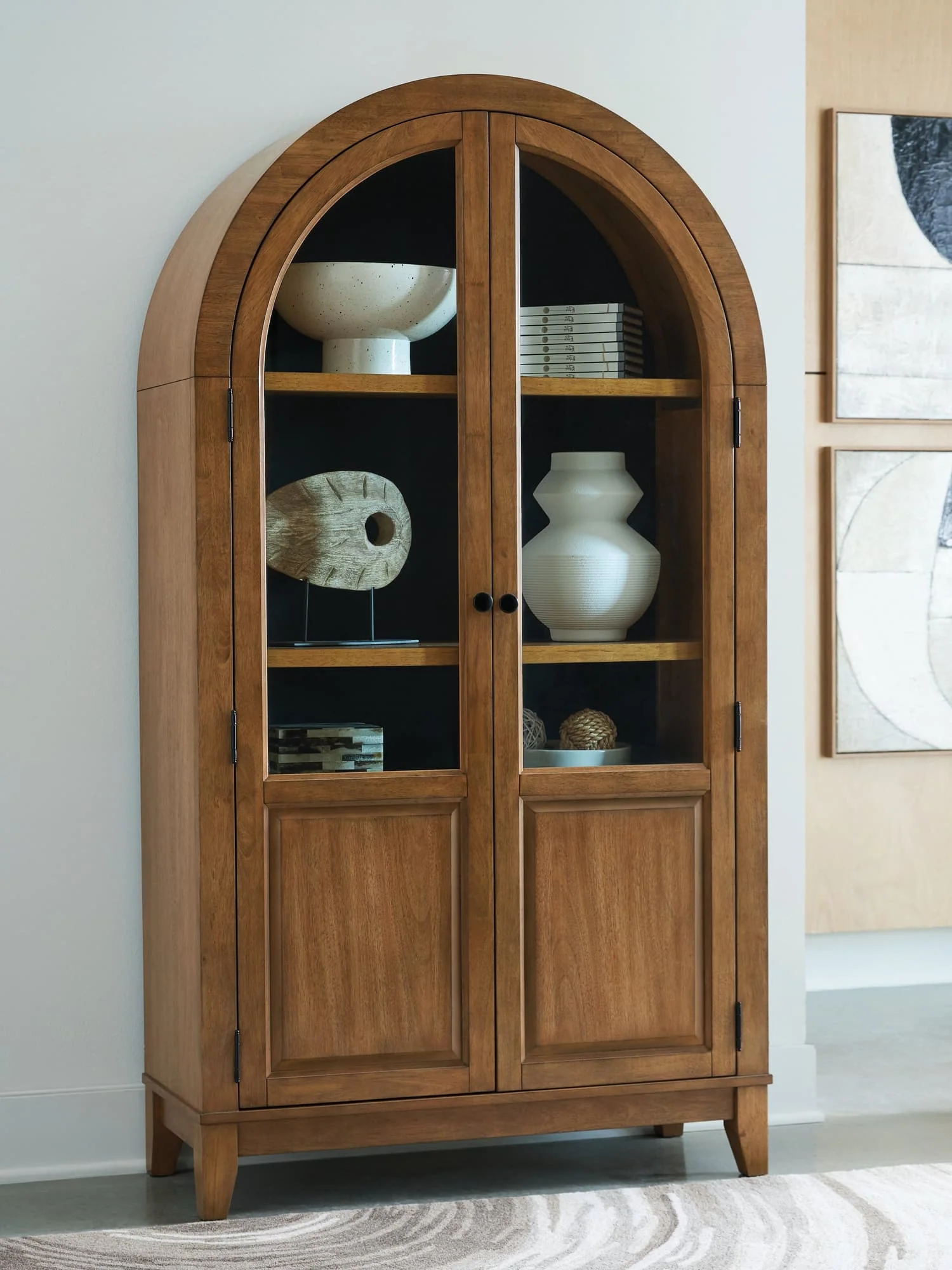 Dagandale Natural/Black Accent Cabinet