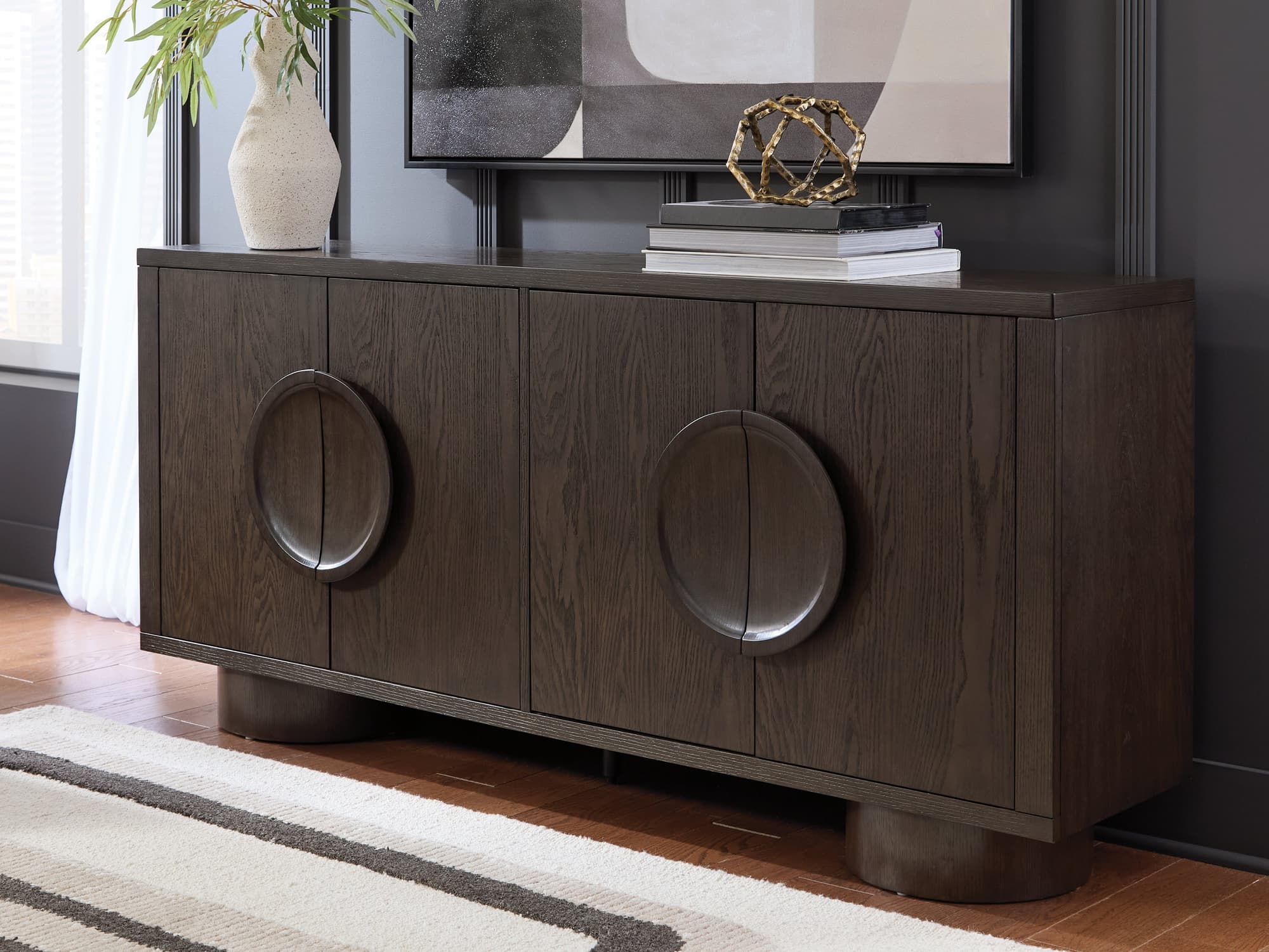 Veeda Dark Brown Accent Cabinet - Image 1