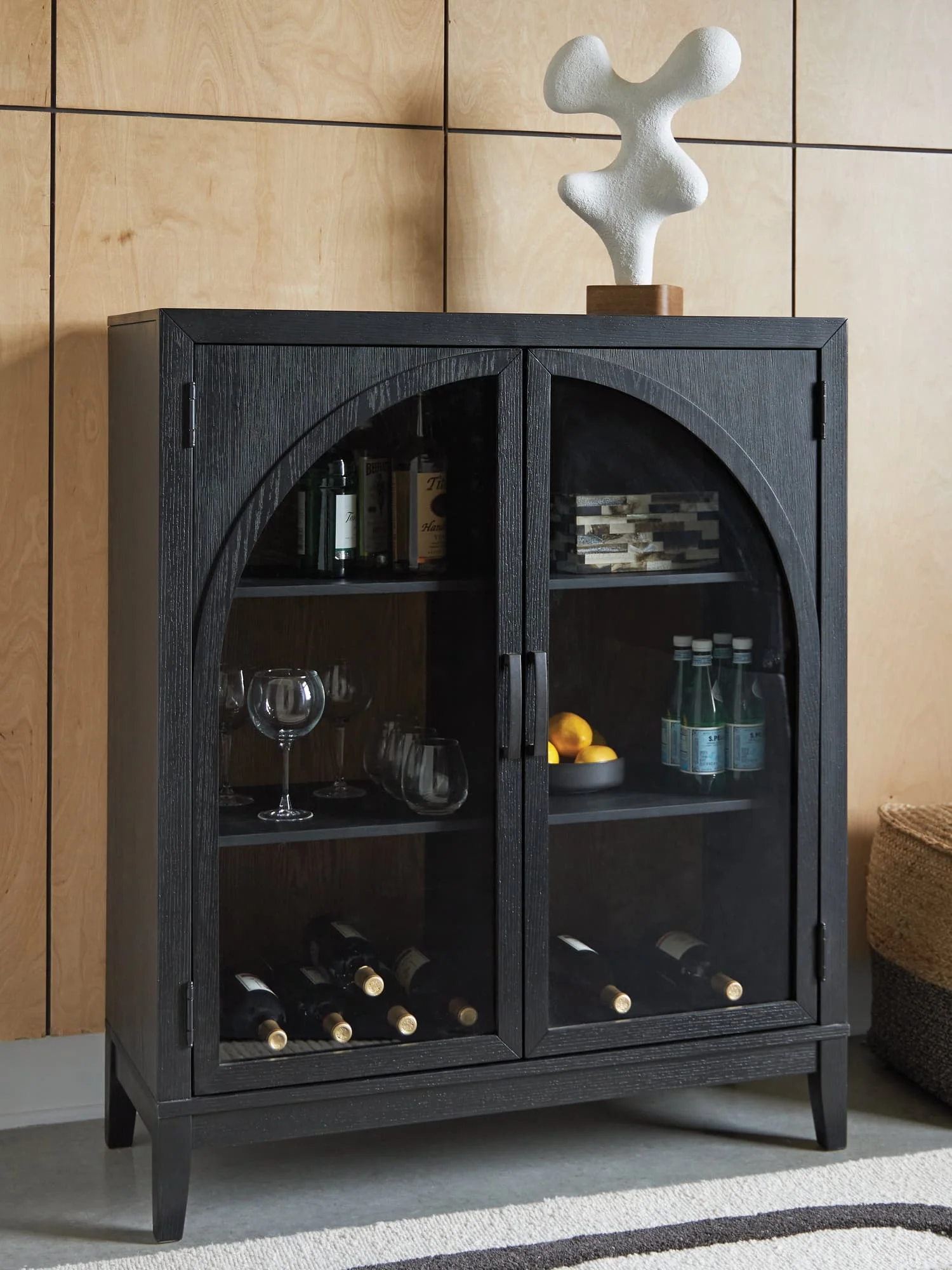 Armenleigh Black/Brown Accent Cabinet