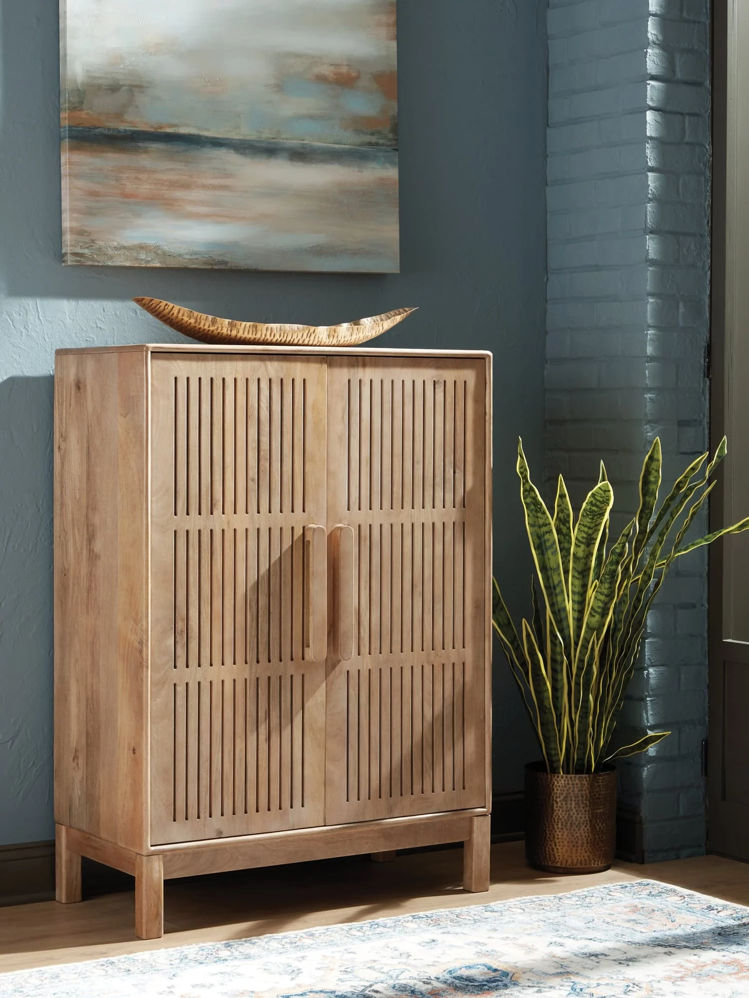 Pellamour Natural Brown Bar Cabinet - Image 1
