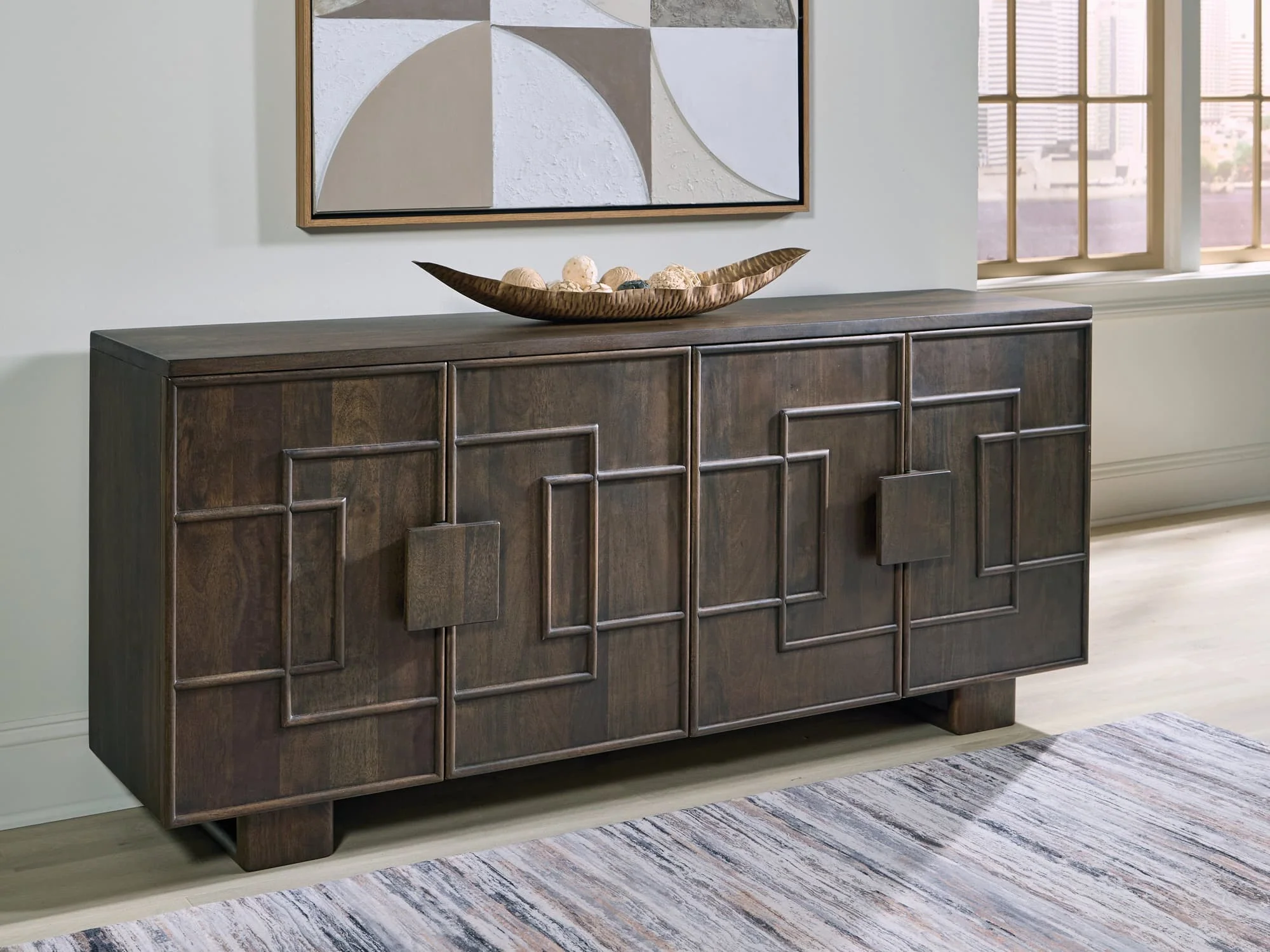 Cato Dark Brown Accent Cabinet - Image 1
