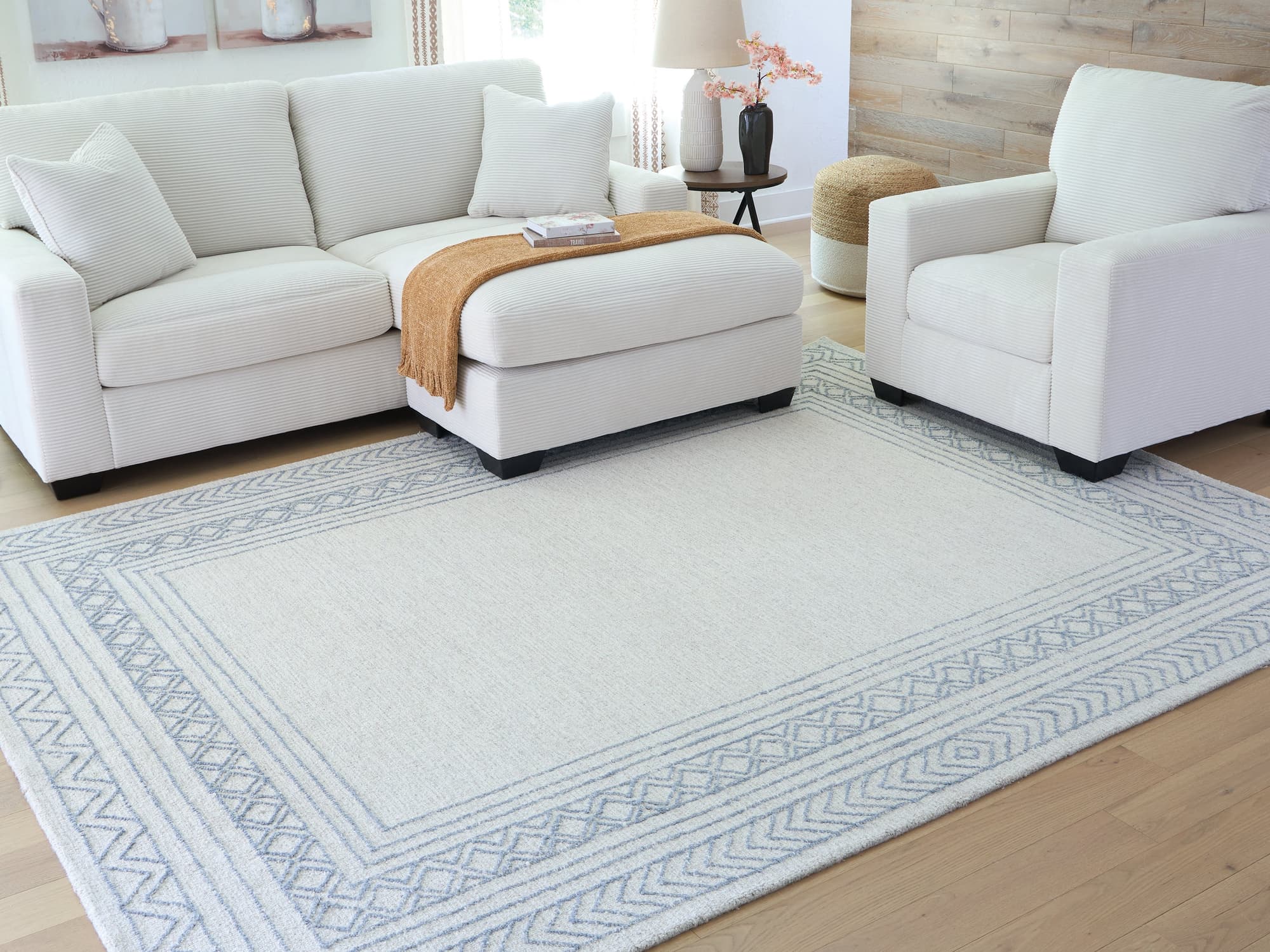 Azelhurst Blue/Ivory/Gray 7’8″ x 10′ Area Rug