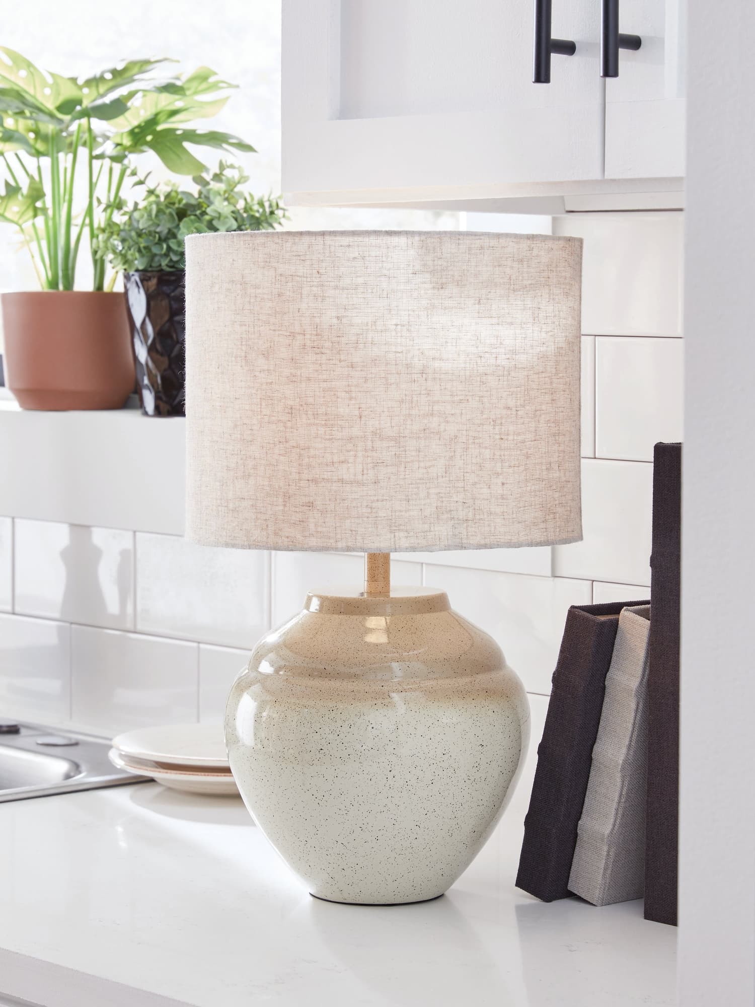 Waldish Cream/Beige Table Lamp - Image 1