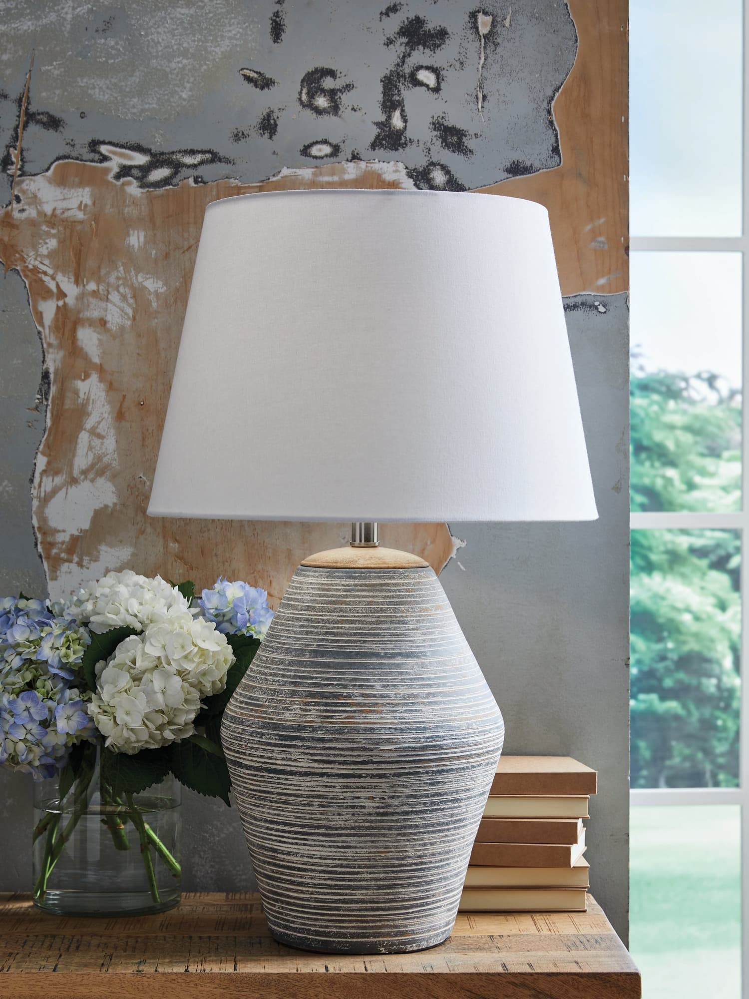 Lawrock Antique Blue Table Lamp - Image 1