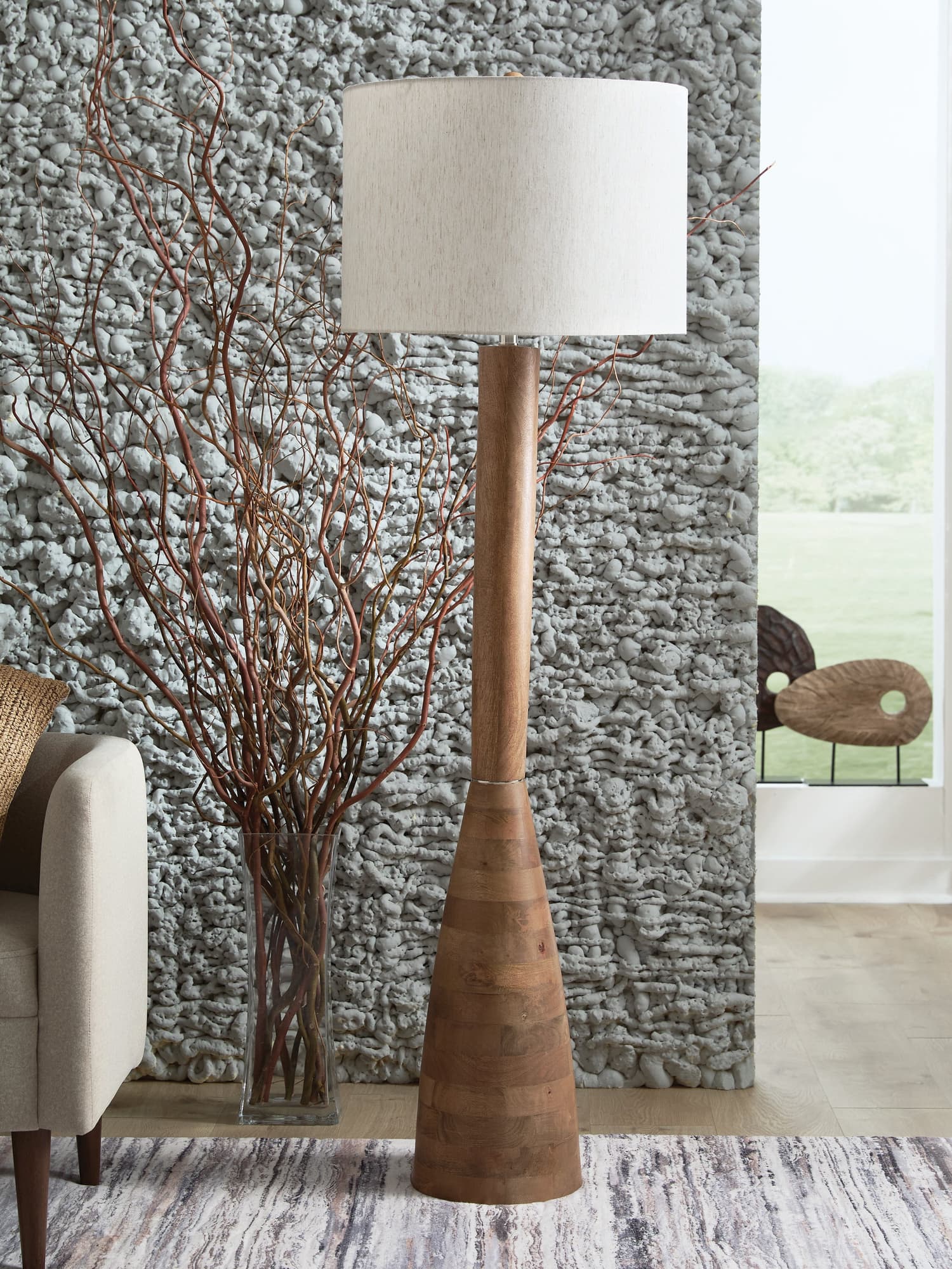 Ailsa Natural Brown Floor Lamp - Image 1