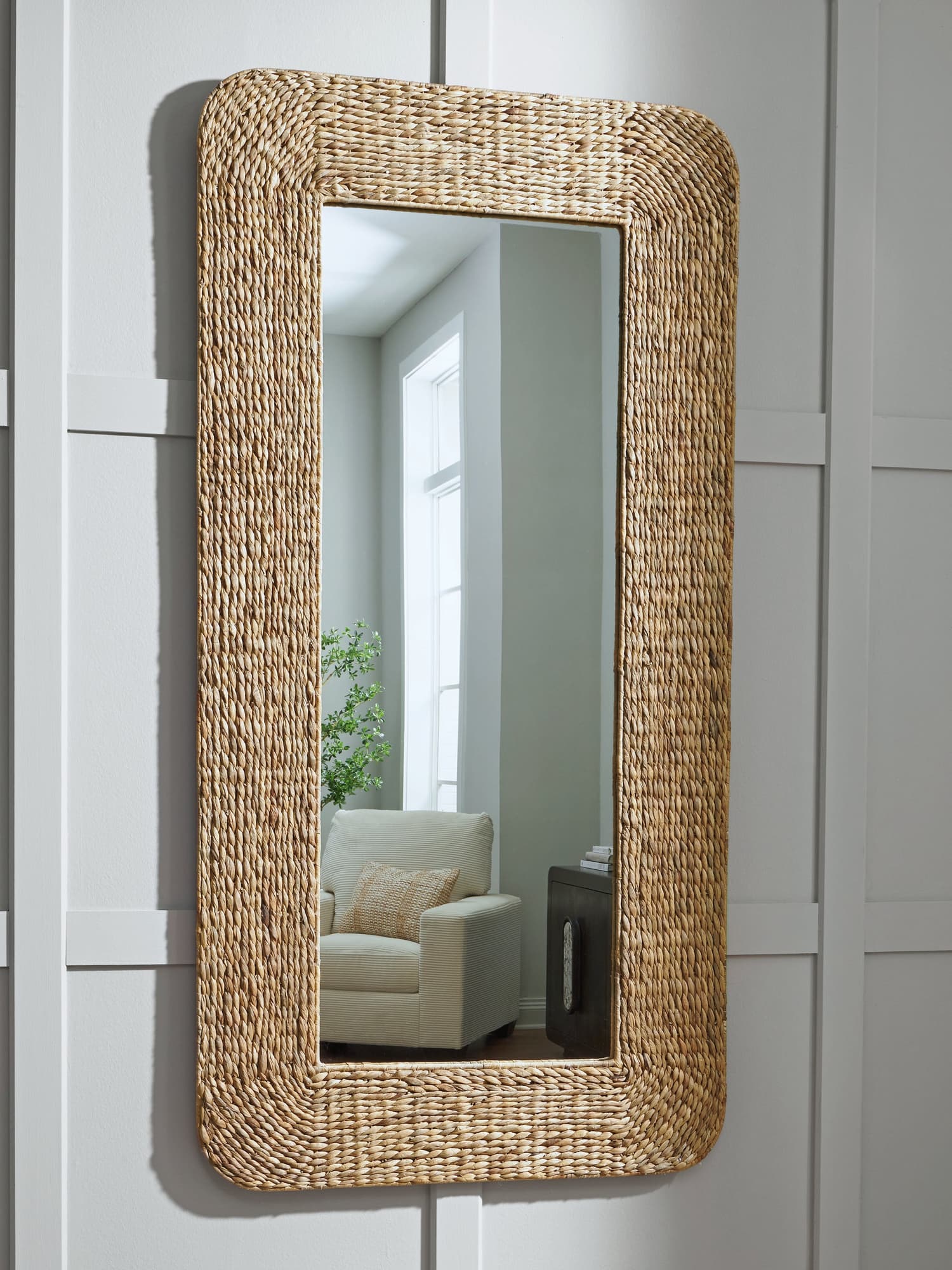 Norigan Natural Floor Mirror - Image 1