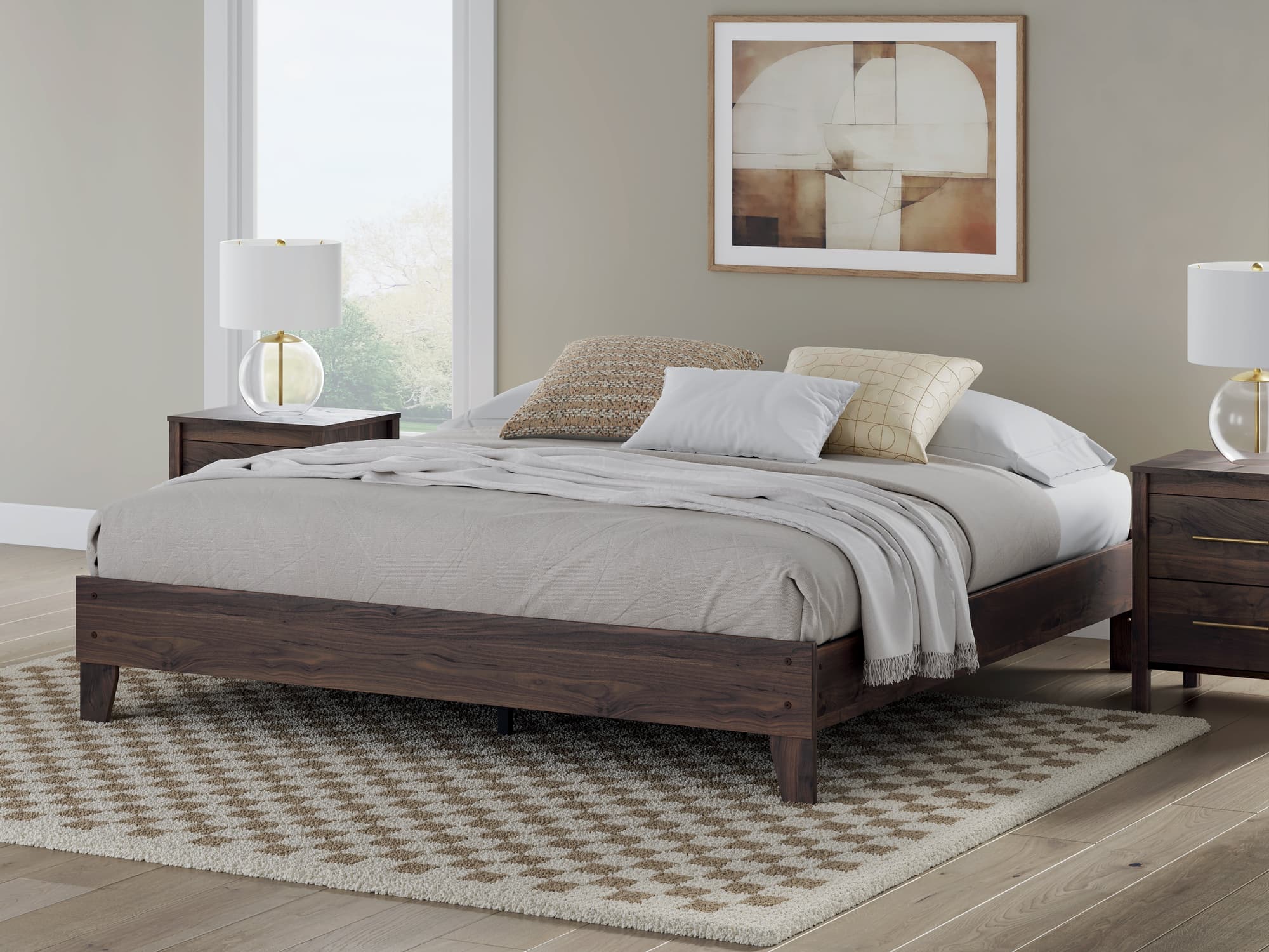 Calverson Brown King Platform Bed - Image 1