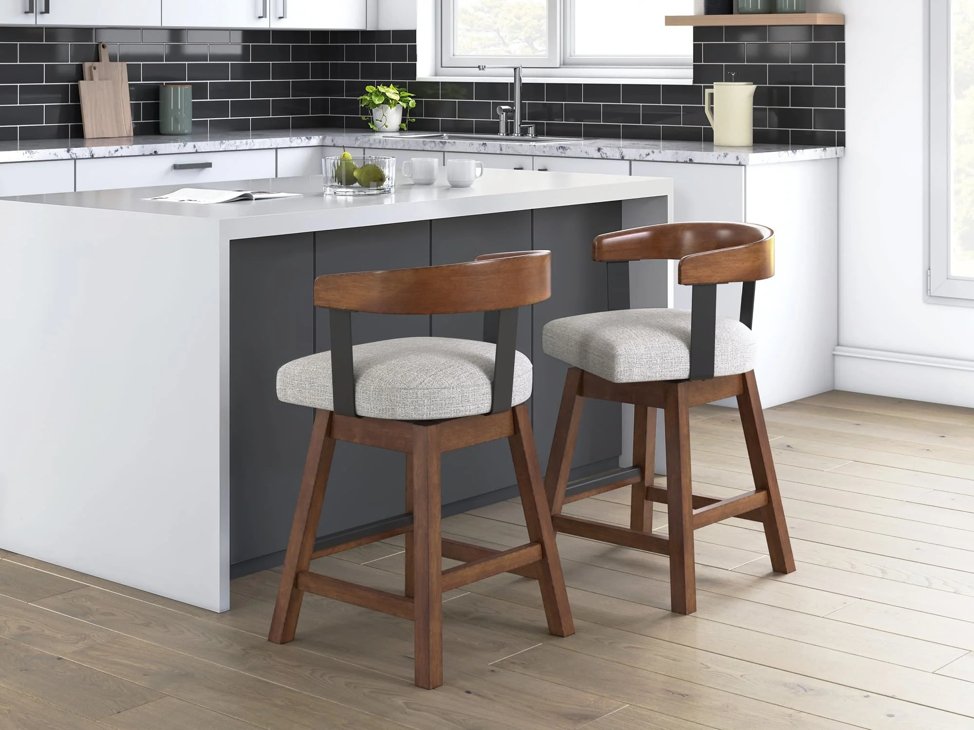 Ralene Medium Brown Counter Height Barstool - Image 1