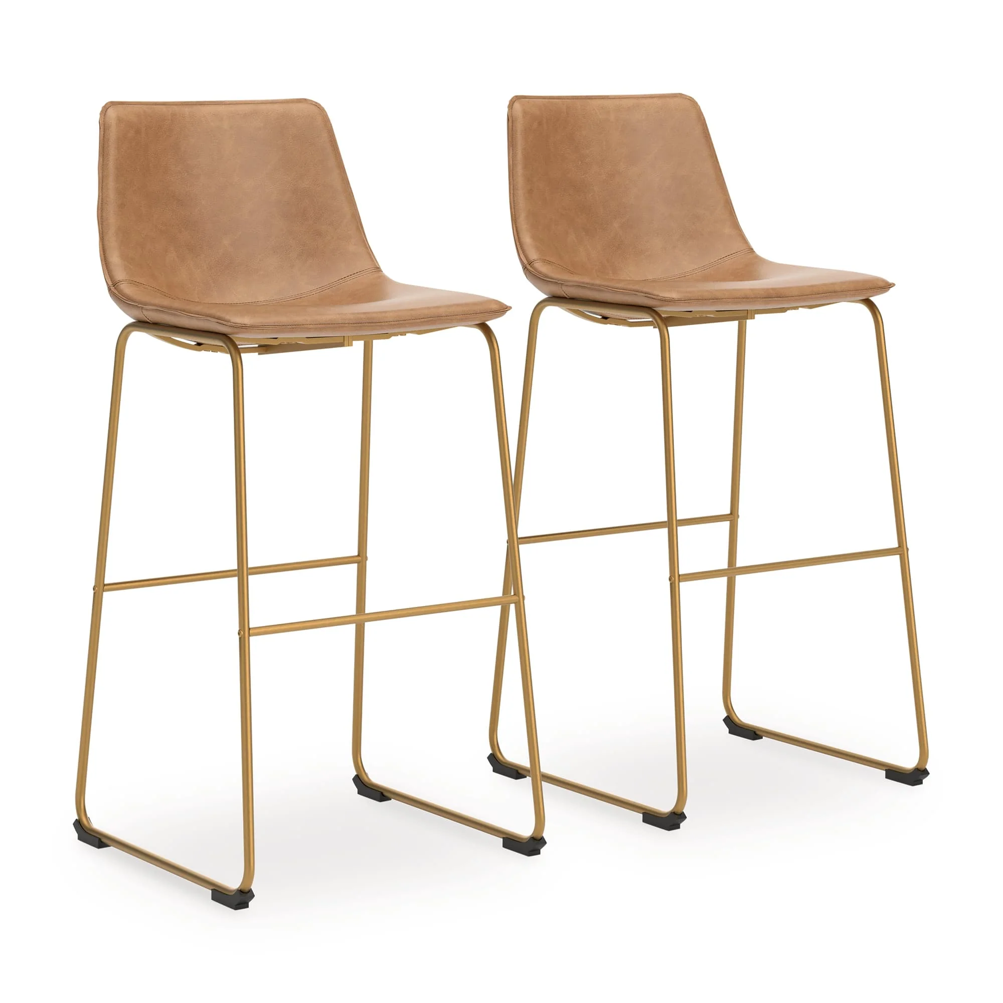 Ciabori Toast/Gold Bar Height Bar Stool - Image 1