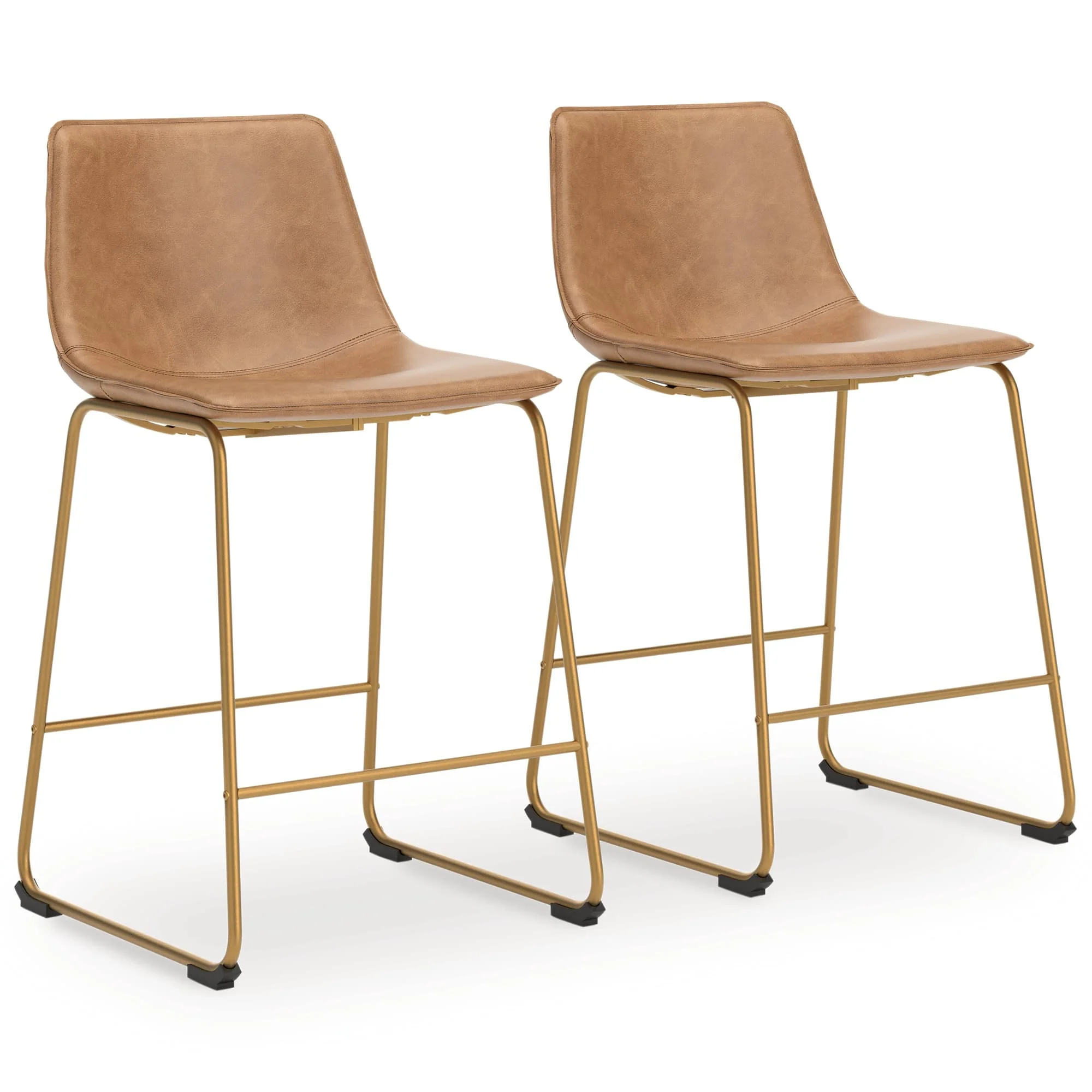 Ciabori Toast/Gold Counter Height Barstool - Image 1