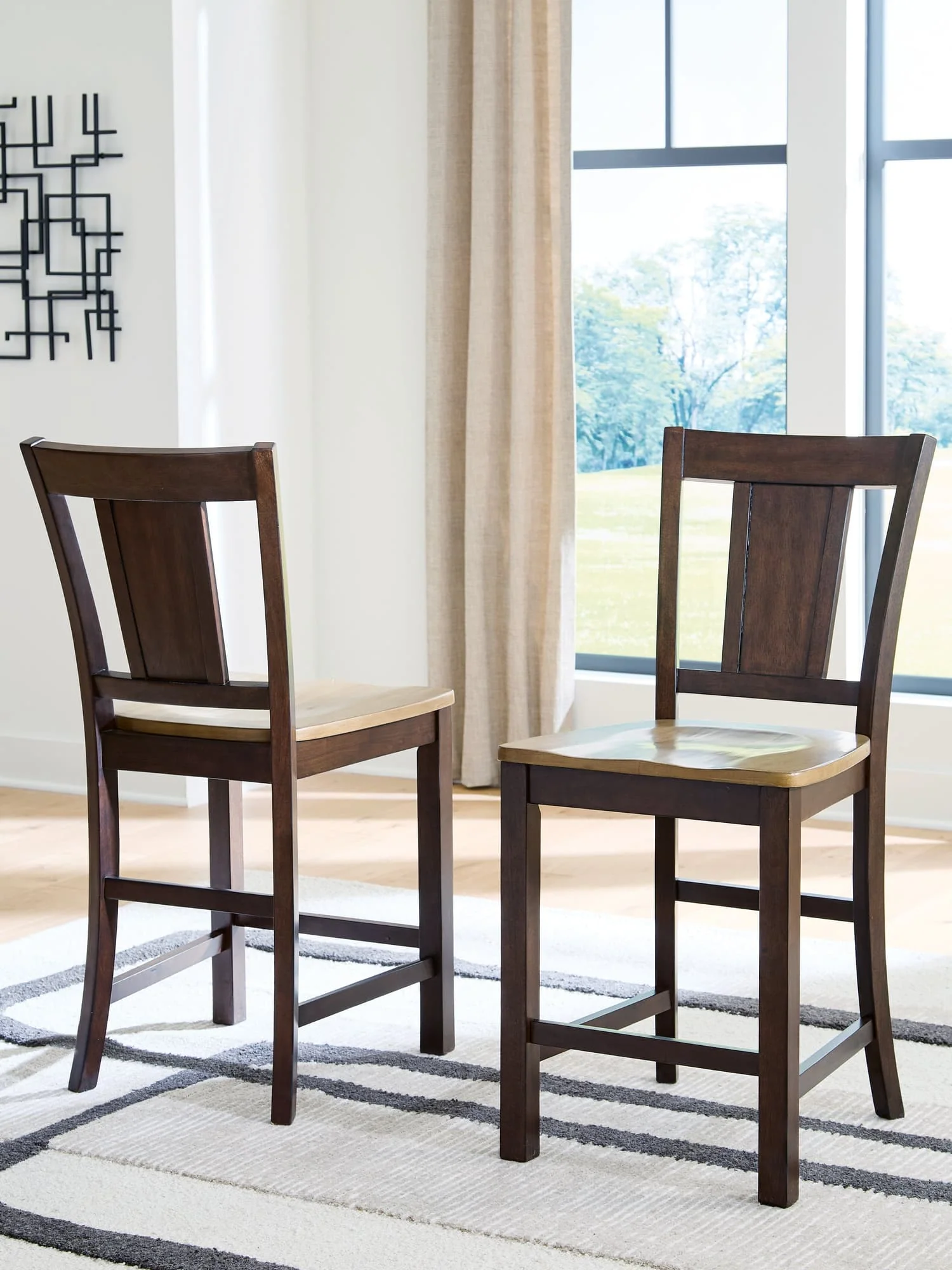 Rylandeen Light Brown/Dark Brown Counter Height Barstool - Image 1