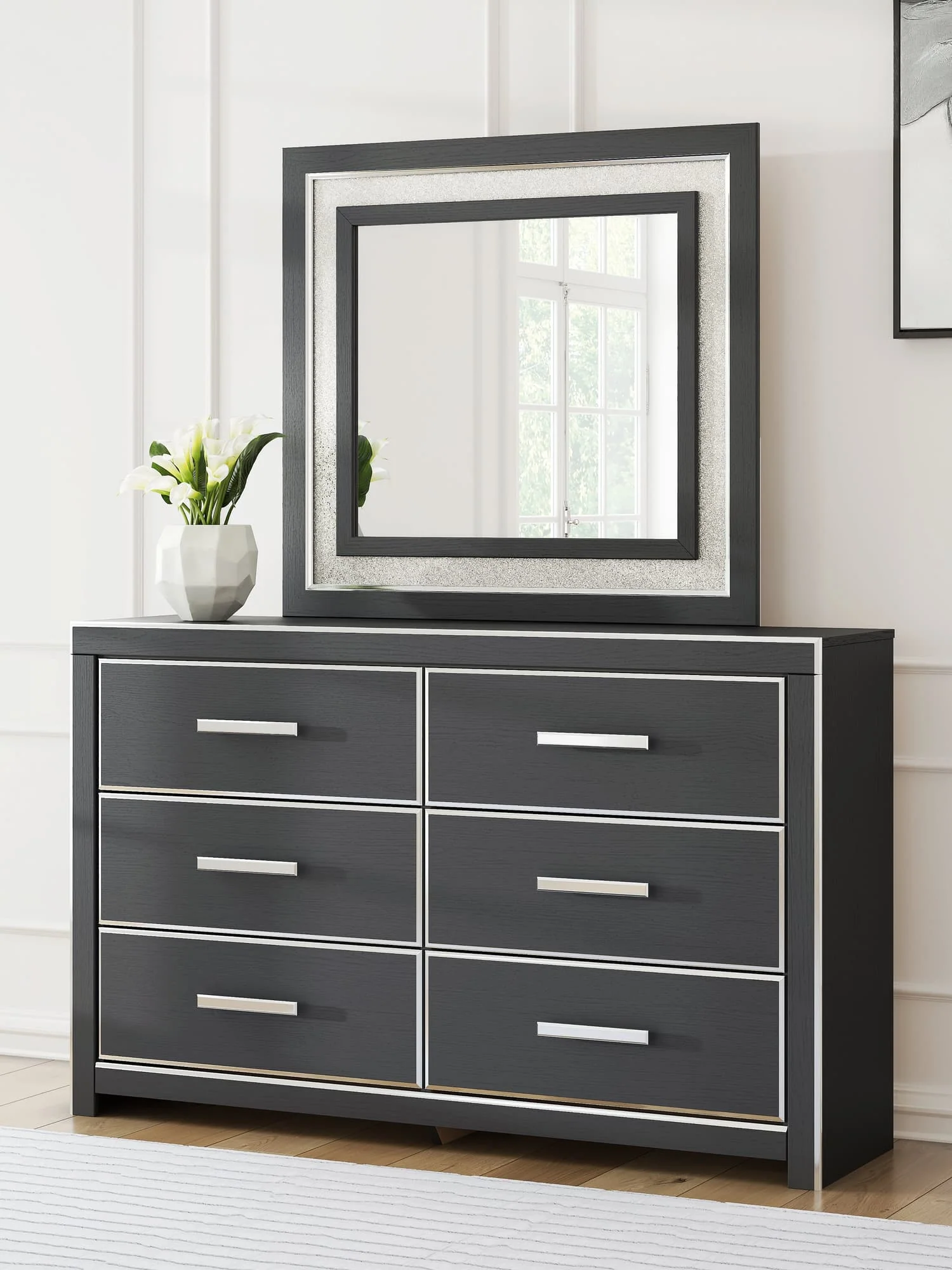 Zuraleus Black Dresser and Mirror