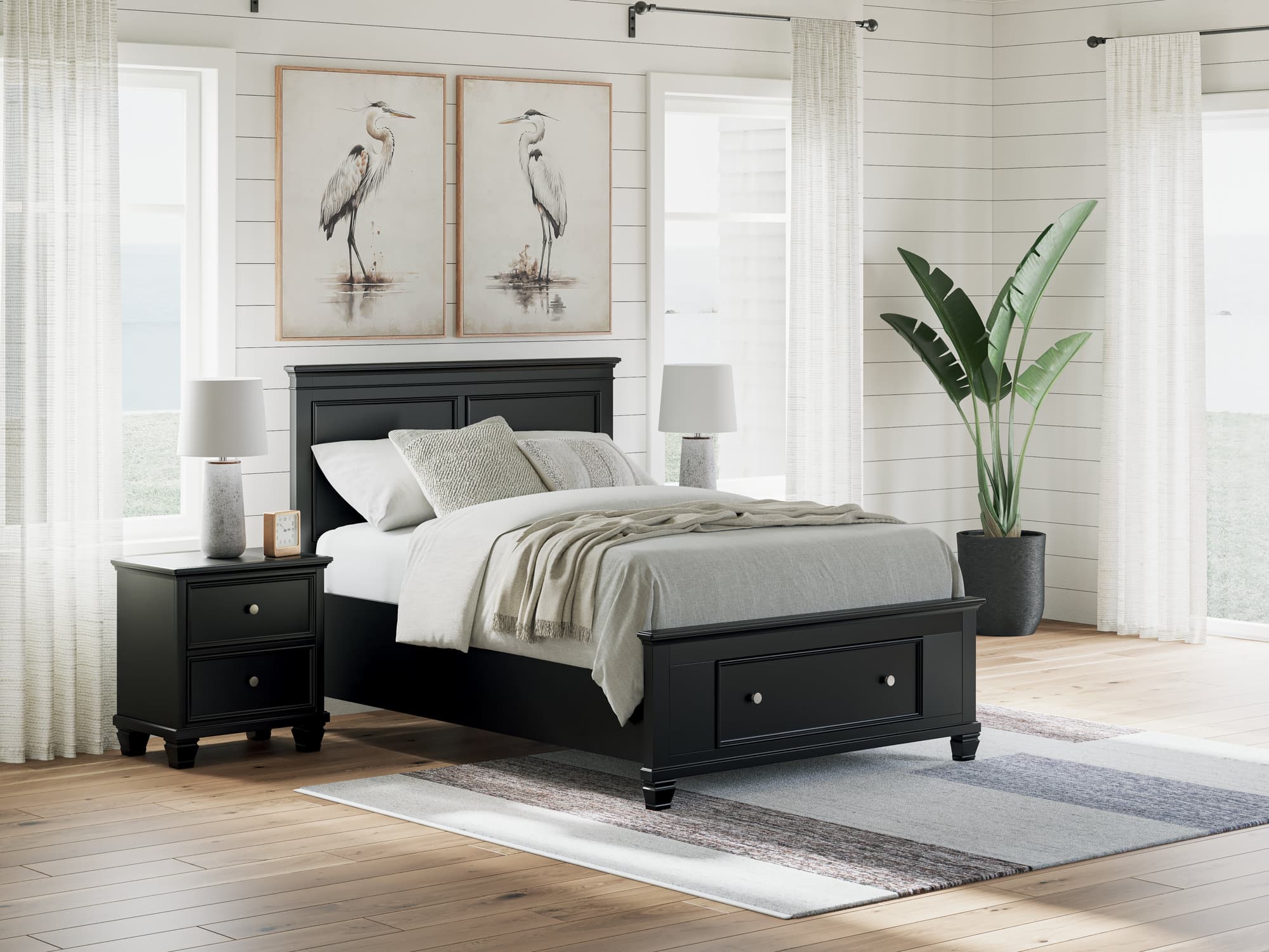 Lanolee Black Full Panel Storage Bed - Image 1