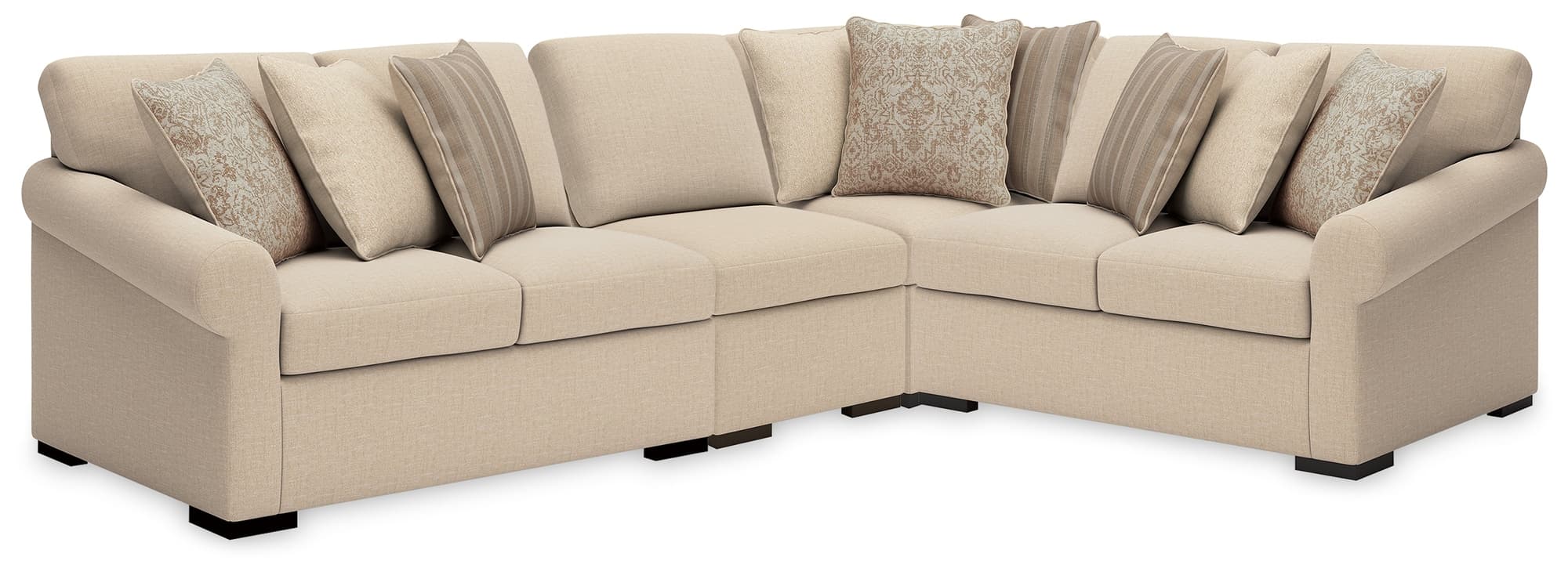 LadyMae Twill 4-Piece Sectional - Image 1