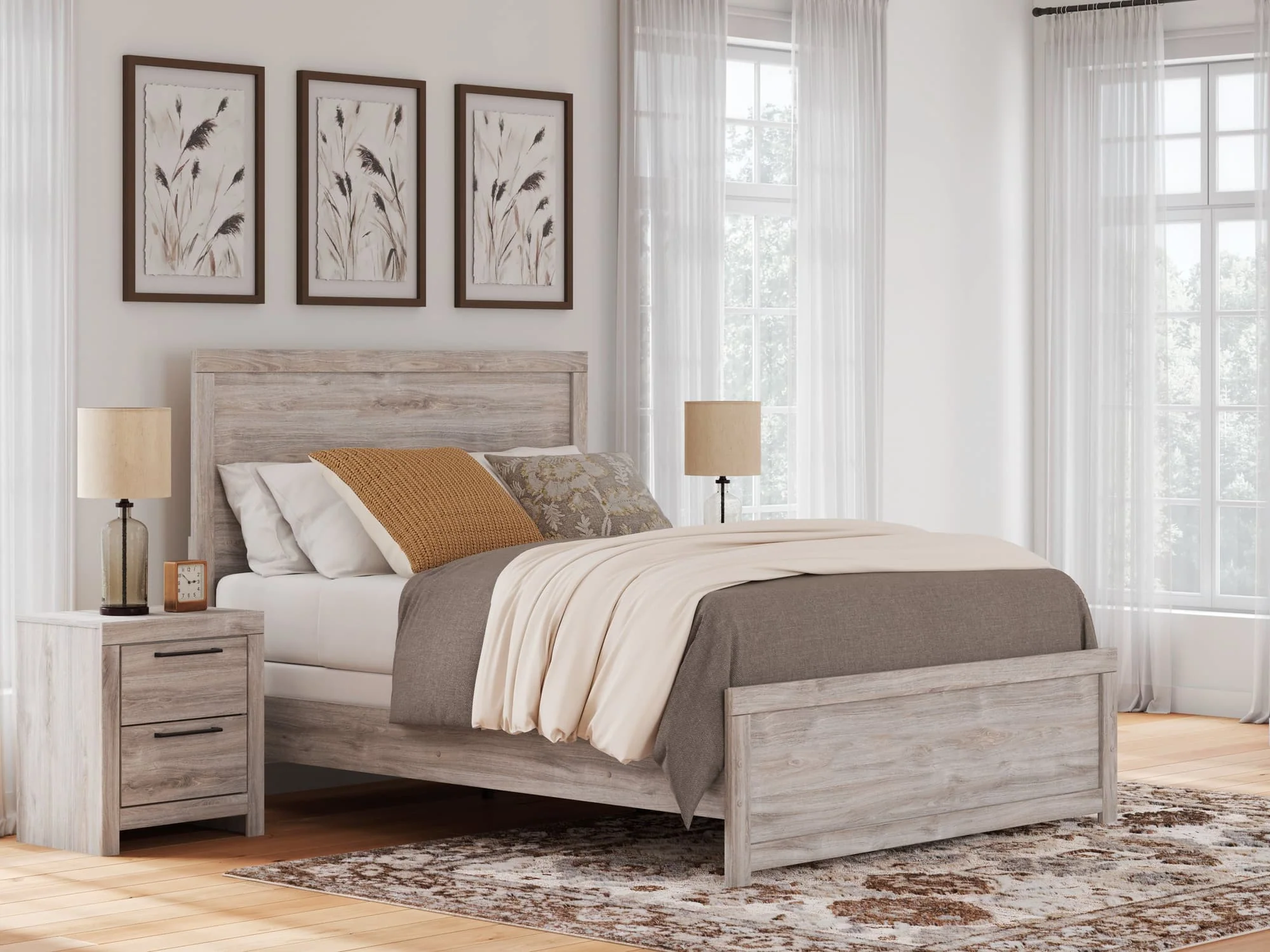 Broachmyn Gray Queen Panel Bed - Image 1