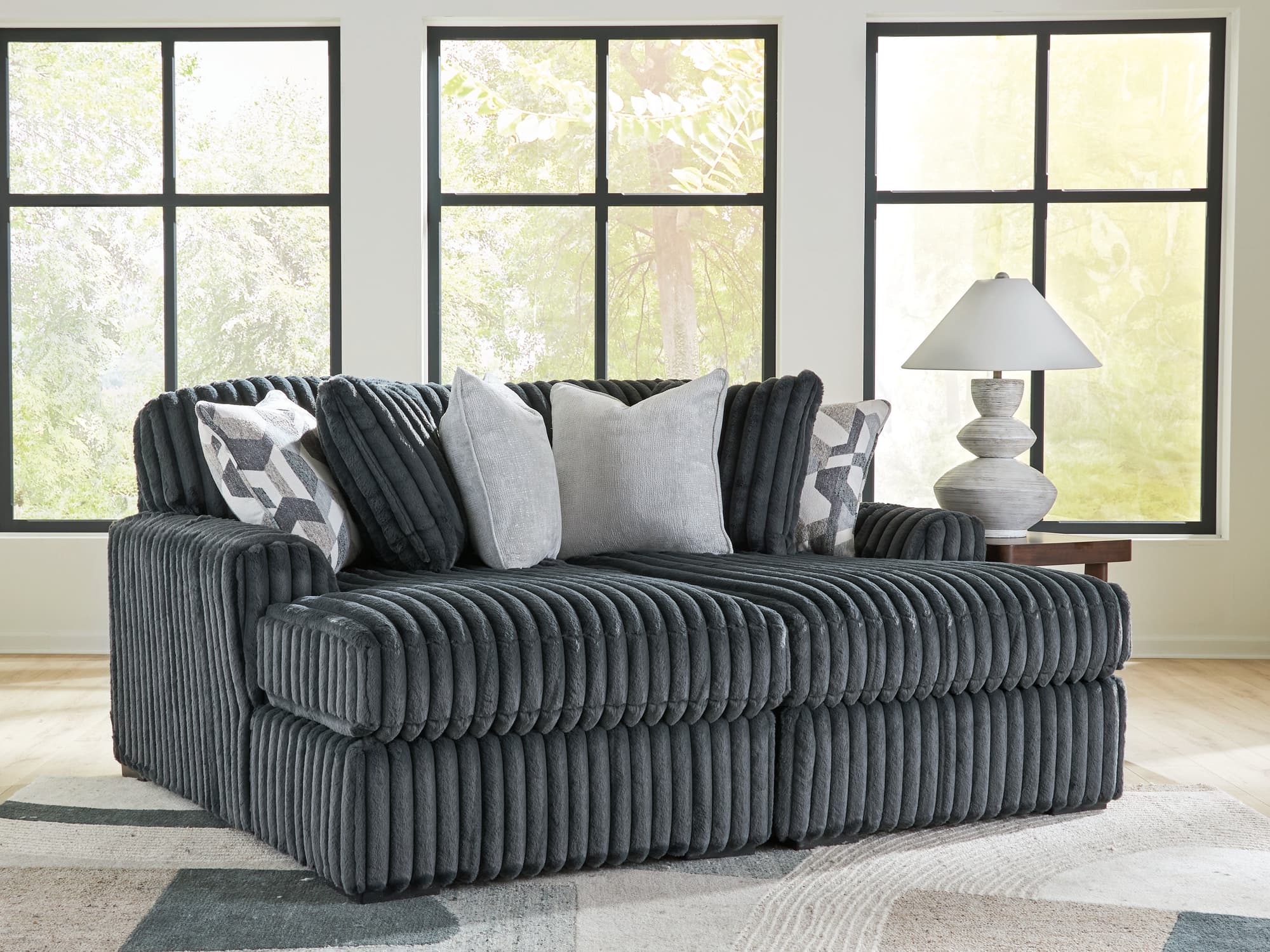 Midnight-Madness Gunmetal Super Chaise - Image 1