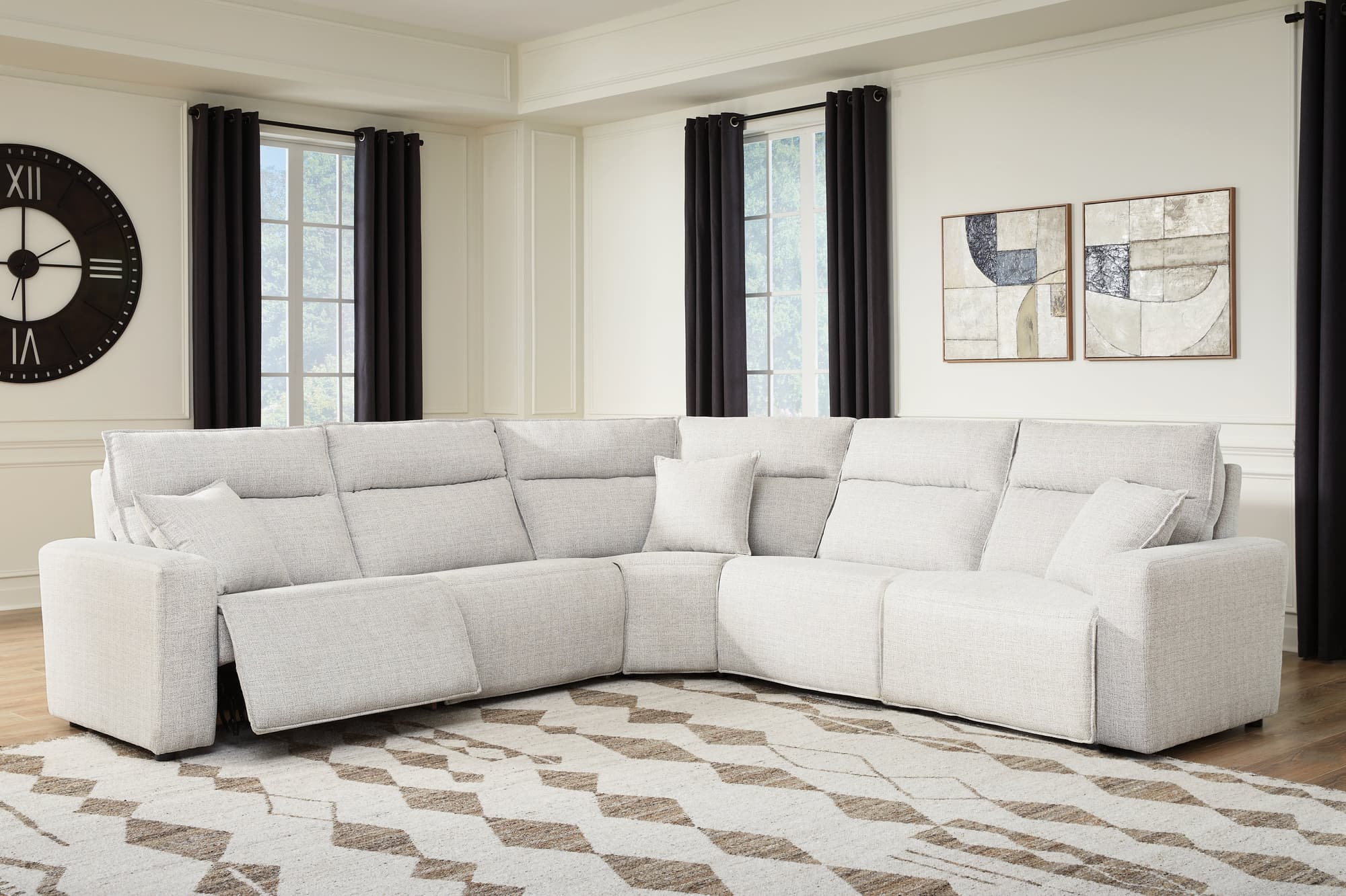Modmax II Stone 5-Piece Power Reclining Sectional - Image 1