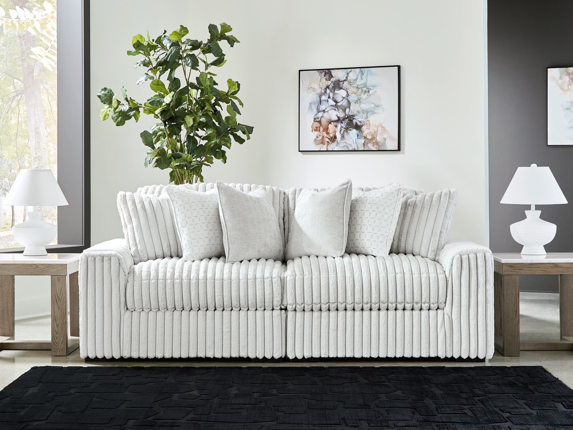 Stupendous Alloy 2-Piece Sectional Sofa - Image 1