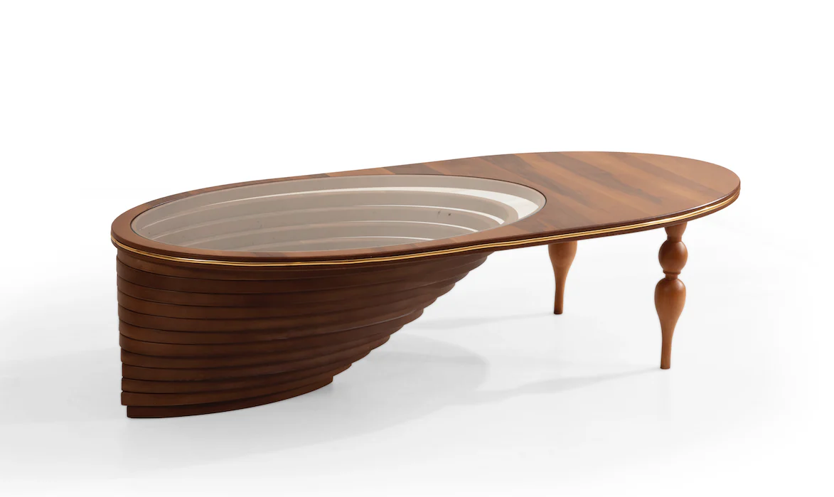 Polina Walnut/Gold Coffee Table - Image 2
