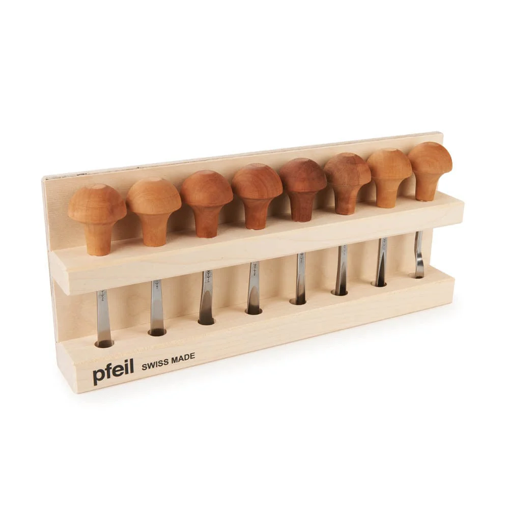 Carving Tool Palm Handled Set B 8 piece