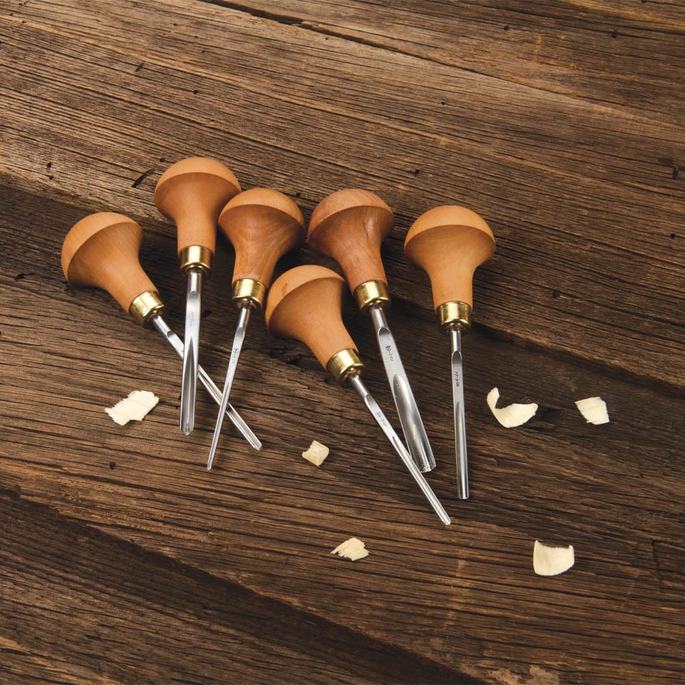 Carving Tool Palm Handled Set C - 6 Piece - Image 2