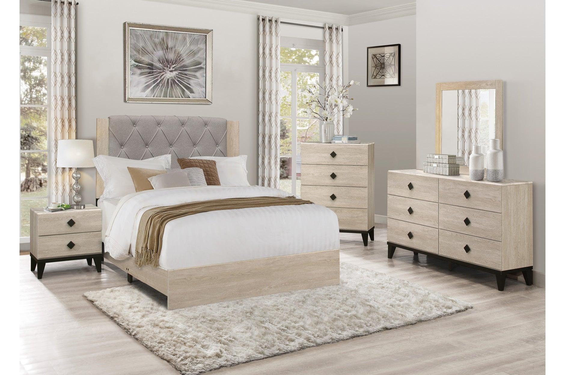 Whiting Linen Fabric Panel Bedroom Set - Image 2