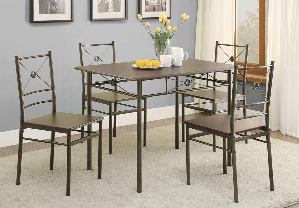 G100033 Walnut Rectangular Dining Room Set - Image 1