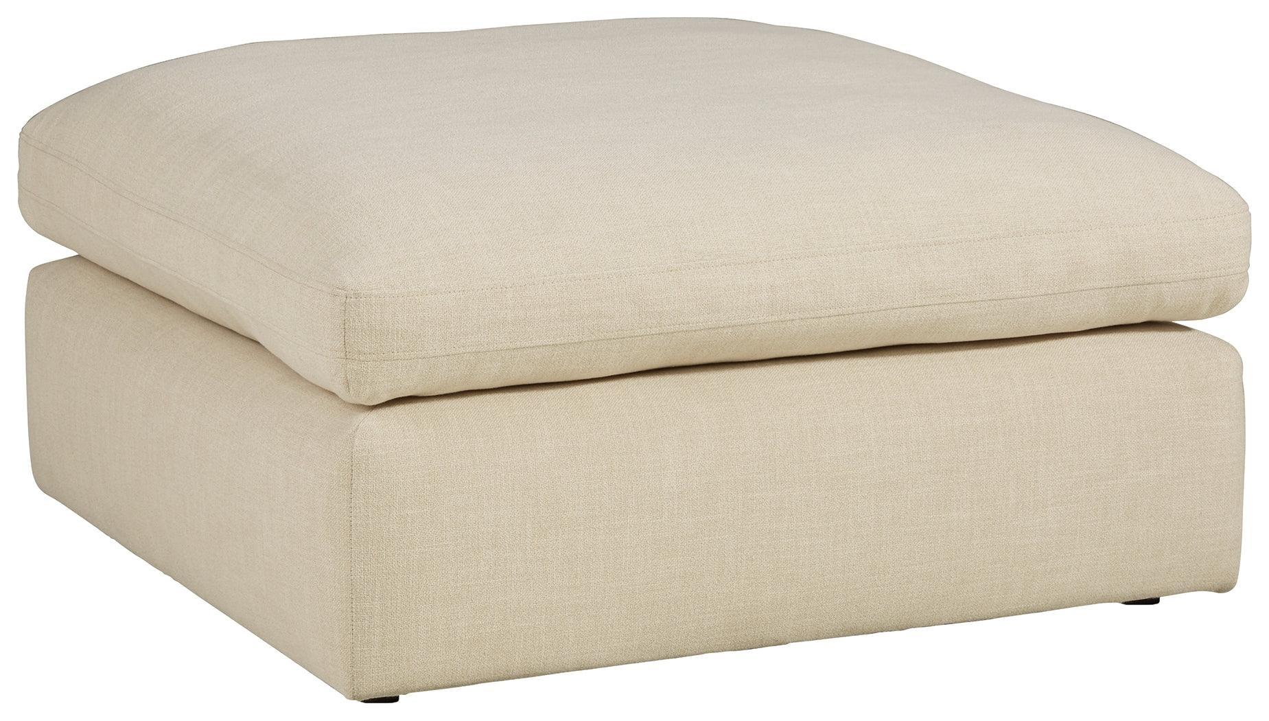 Elyza Linen Chenille Oversized Accent Ottoman - Image 2