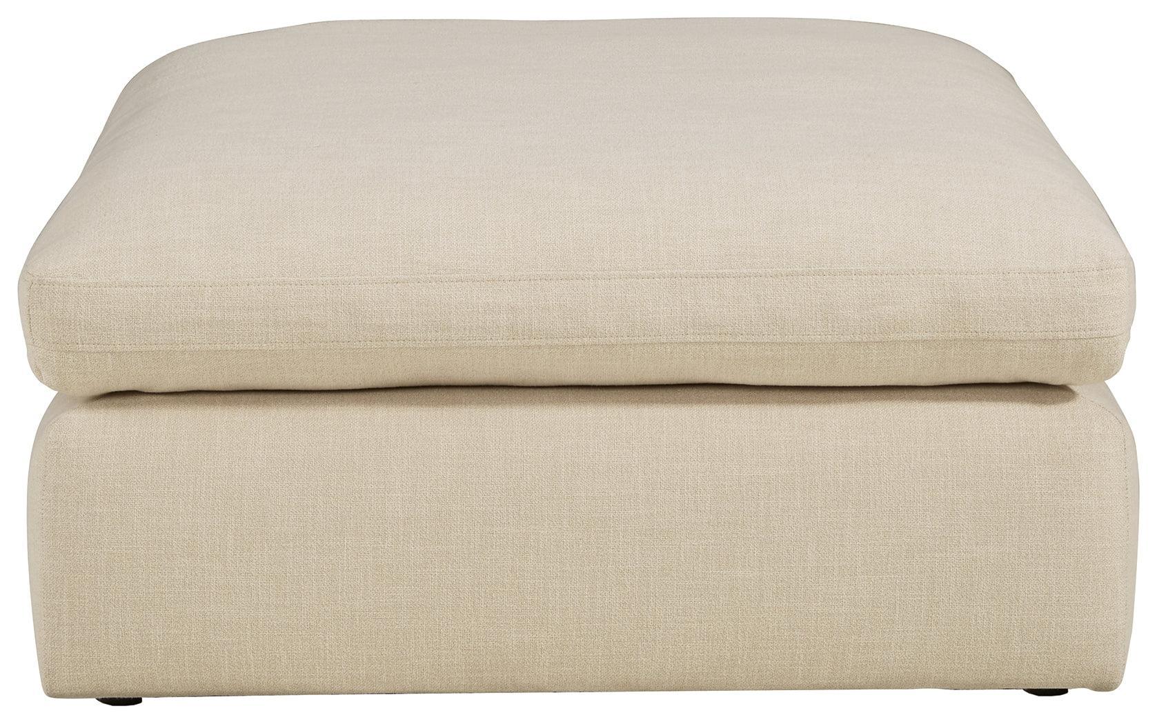 Elyza Linen Chenille Oversized Accent Ottoman - Image 3