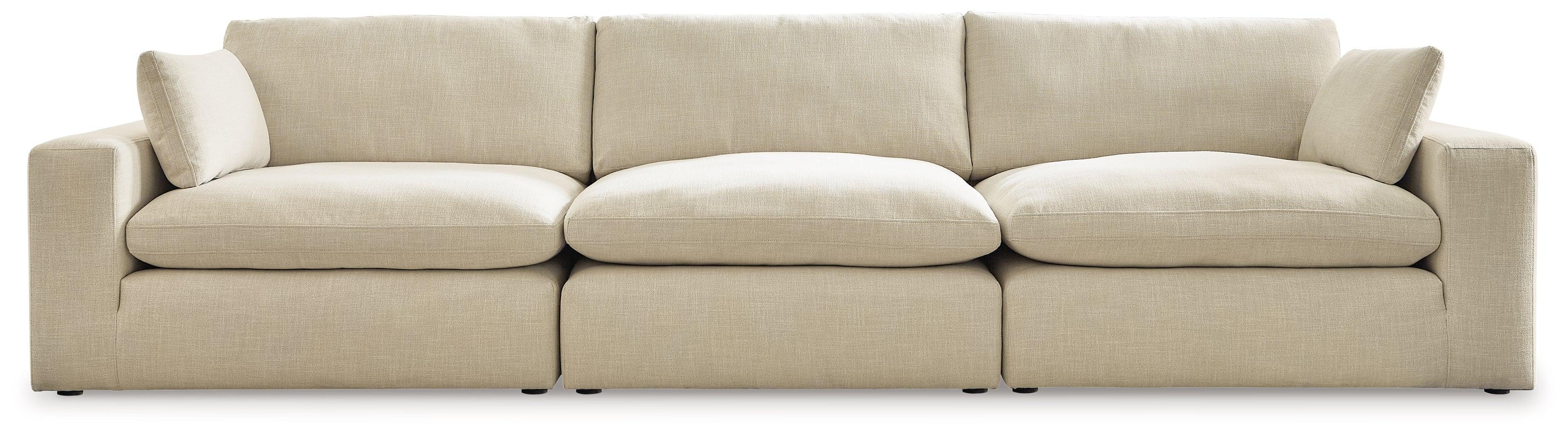 Elyza Linen Chenille 3-Piece Sectional Sofa - Image 2