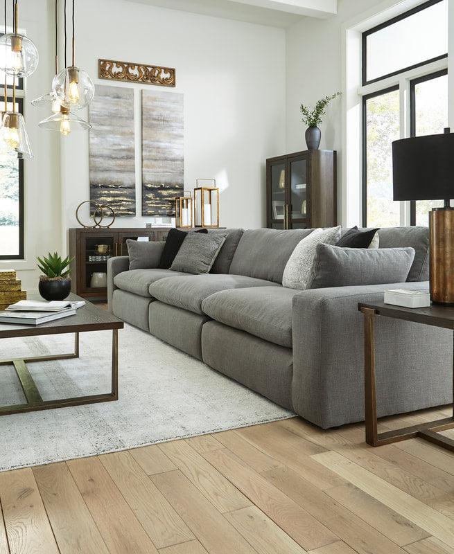 Elyza Gray Fabric Oversized Sectional - Image 3