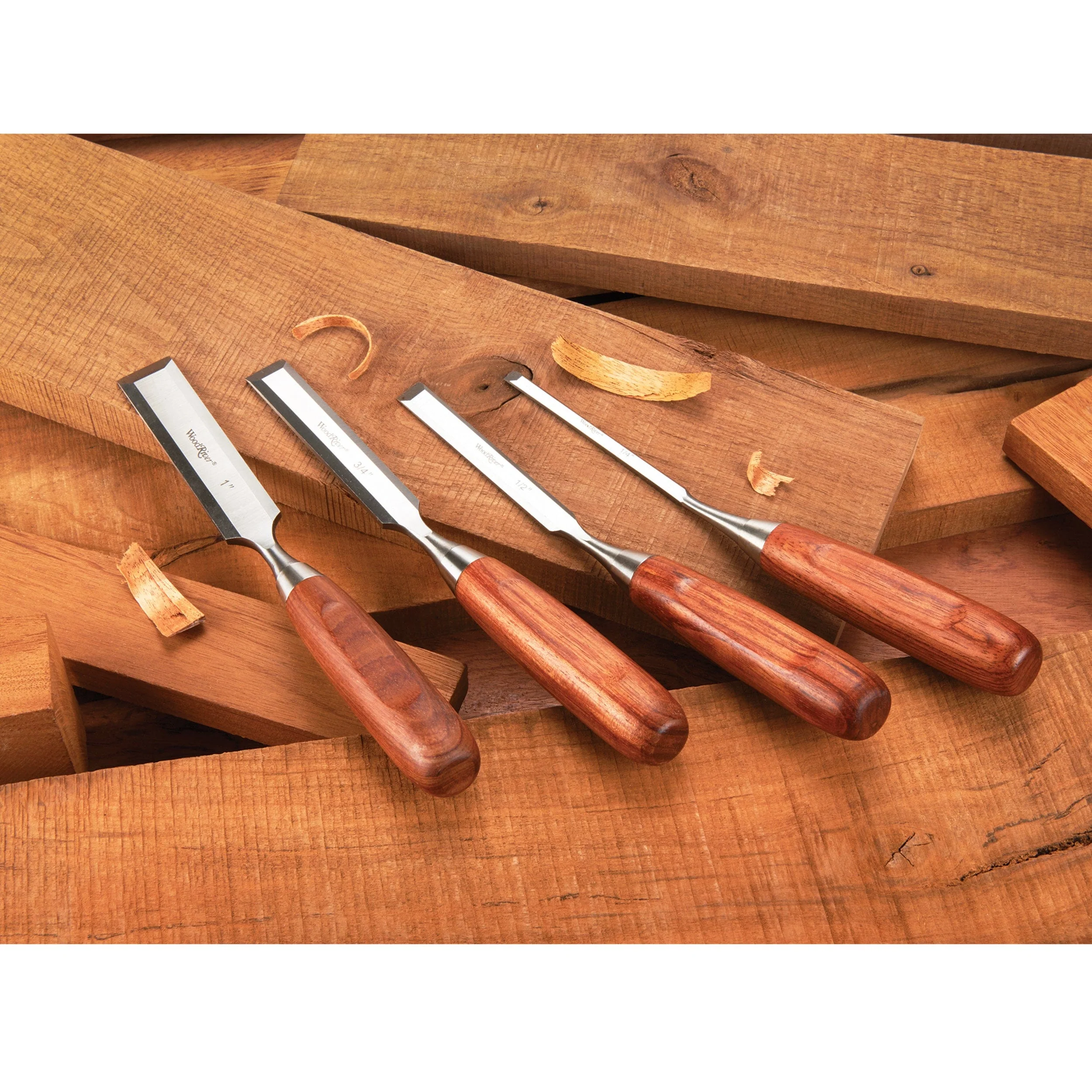 Bent Paring Chisel Set - 4 Piece - Image 2