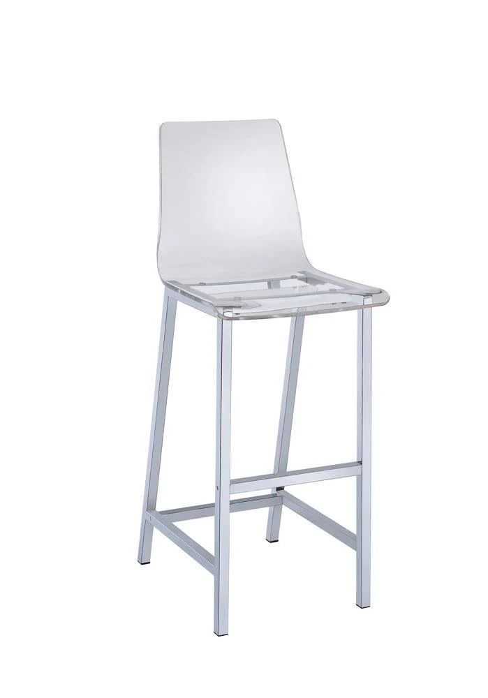 Juelia Bar Stools Chrome Clear Acrylic (Set of 2) - Image 3