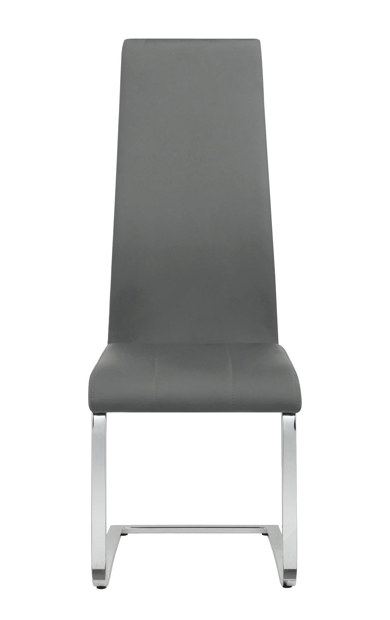 Montclair Upholstered High Back Side Chairs Gray Chrome (Set of 4) - Image 3