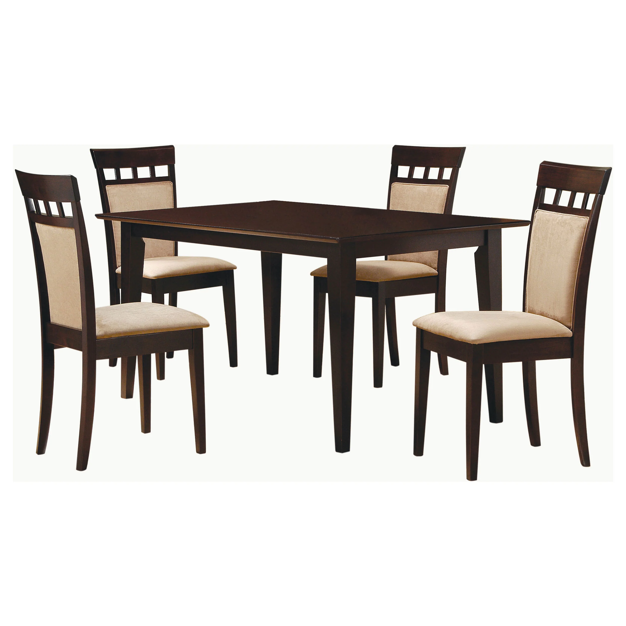 Gabriel Cappuccino Upholstered Back Rectangular 59-inch Dining Room Set - Image 2