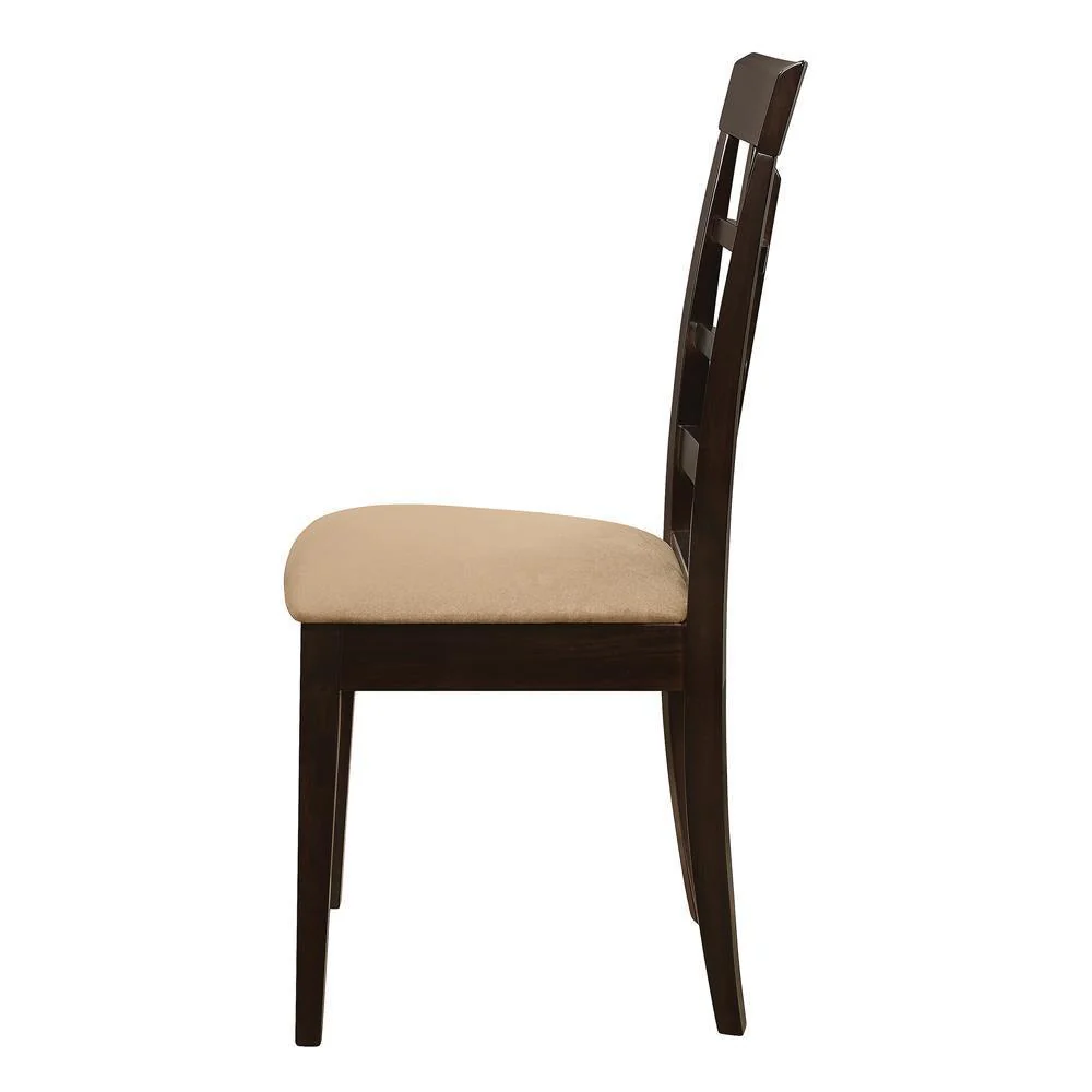 Gabriel Lattice Back Side Chairs Cappuccino Tan (Set of 2) - Image 3