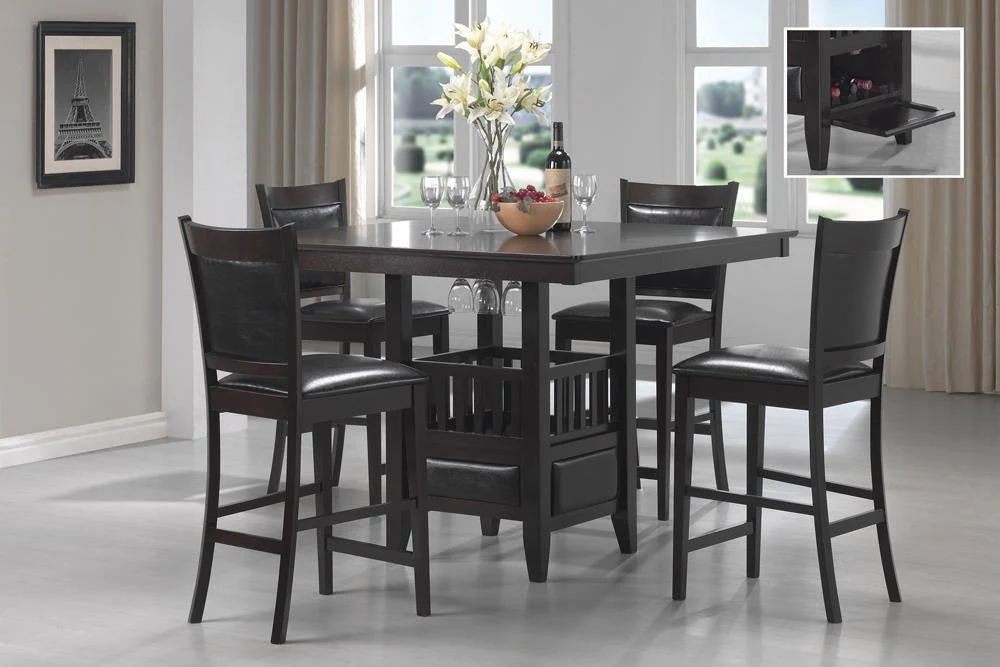 Jaden Upholstered Counter Height Stools Black Espresso (Set of 2) - Image 2
