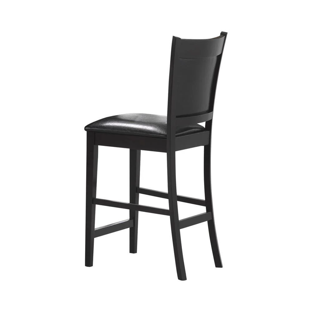 Jaden Upholstered Counter Height Stools Black Espresso (Set of 2) - Image 1