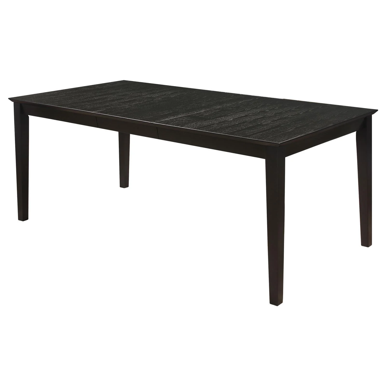 Louise Rectangular Dining Table With Extension Leaf Black - Image 3