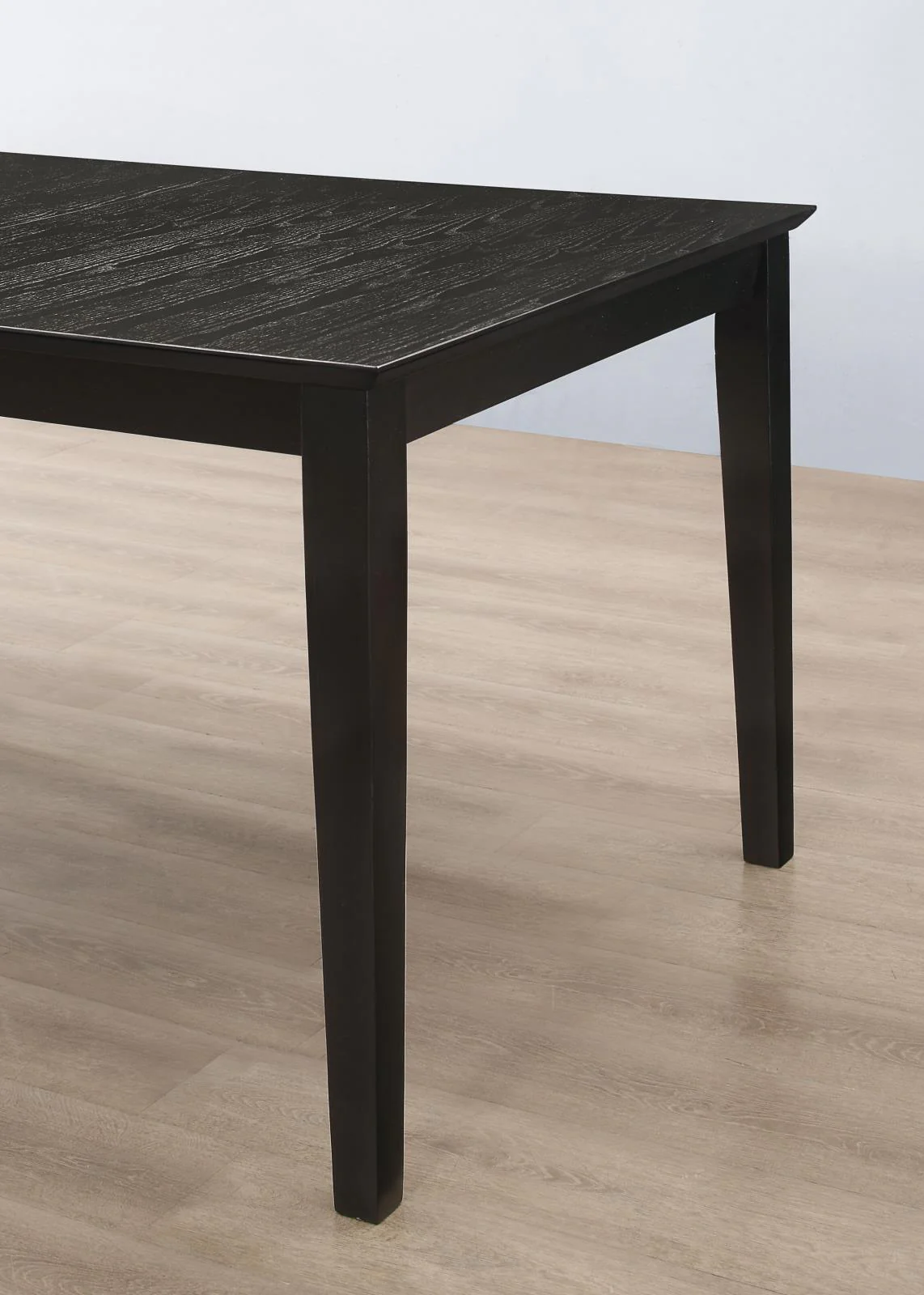 Louise Rectangular Dining Table With Extension Leaf Black - Image 2