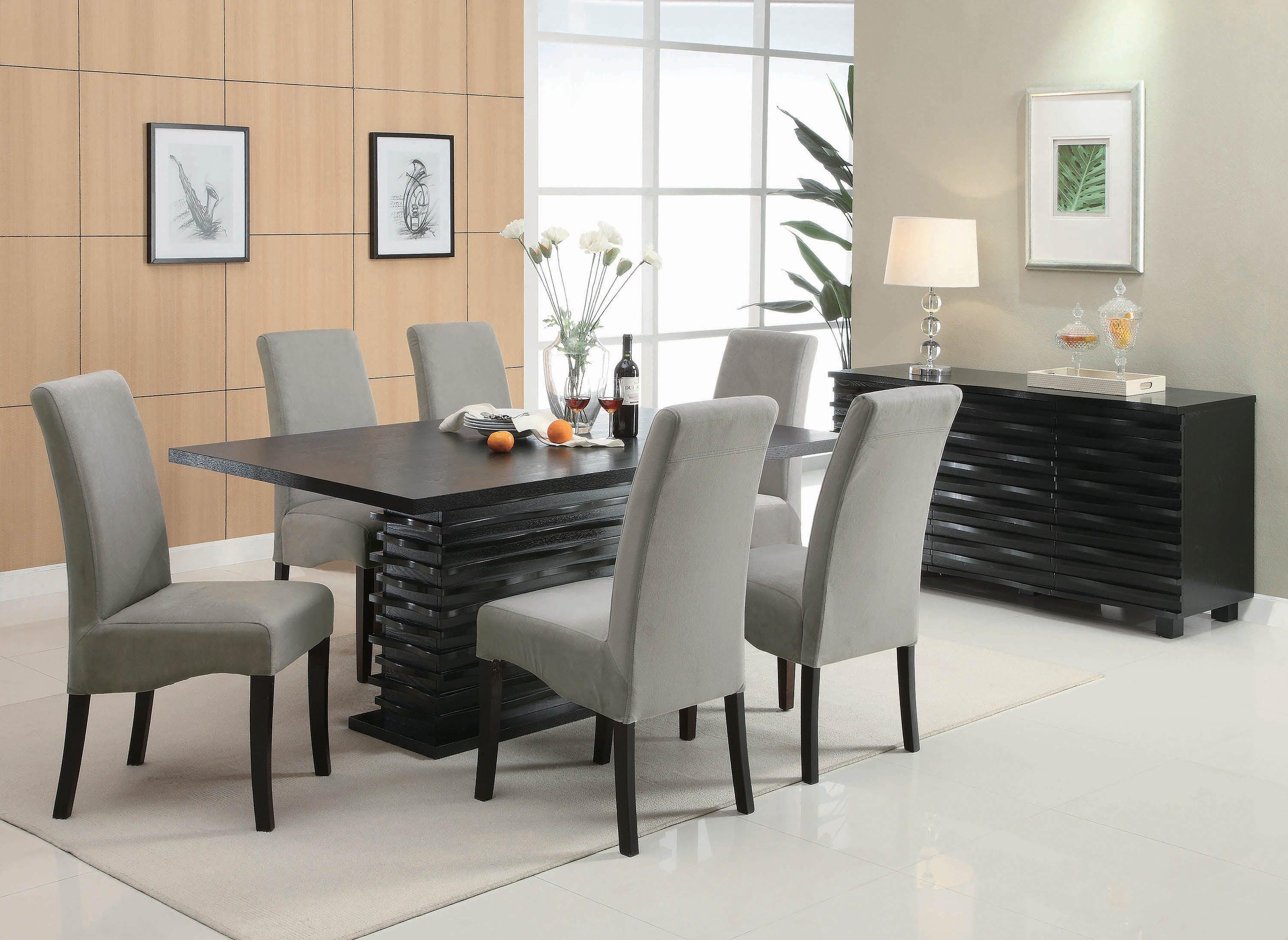 Montclair High Back Dining Chairs Black Chrome (Set of 4) - Image 3