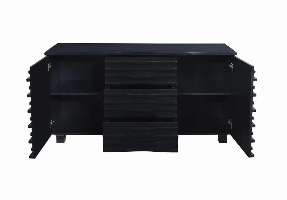 Stanton 3 Drawer Rectangular Server Black - Image 2