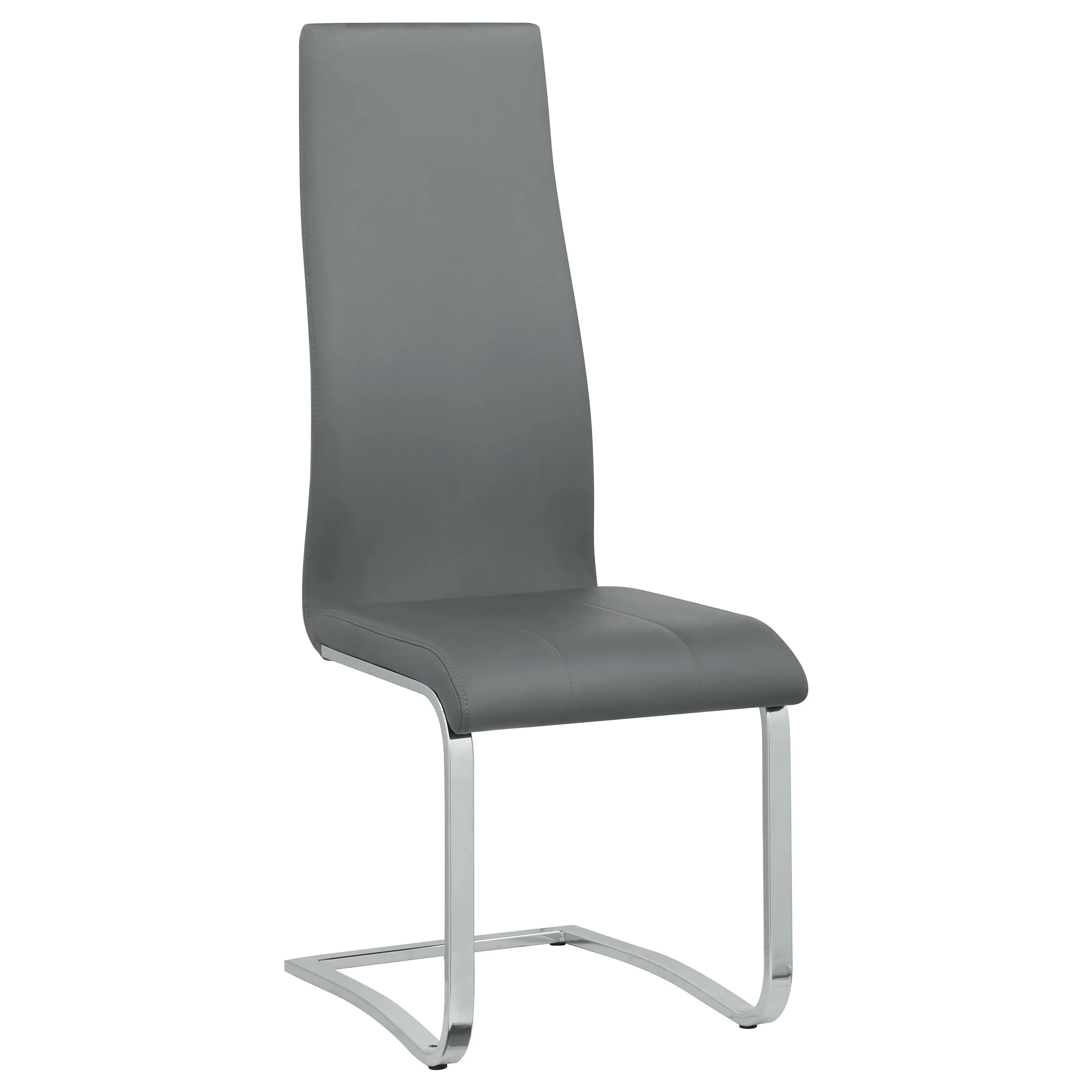 Anges White High Gloss Grey Dining Room Set - Image 3
