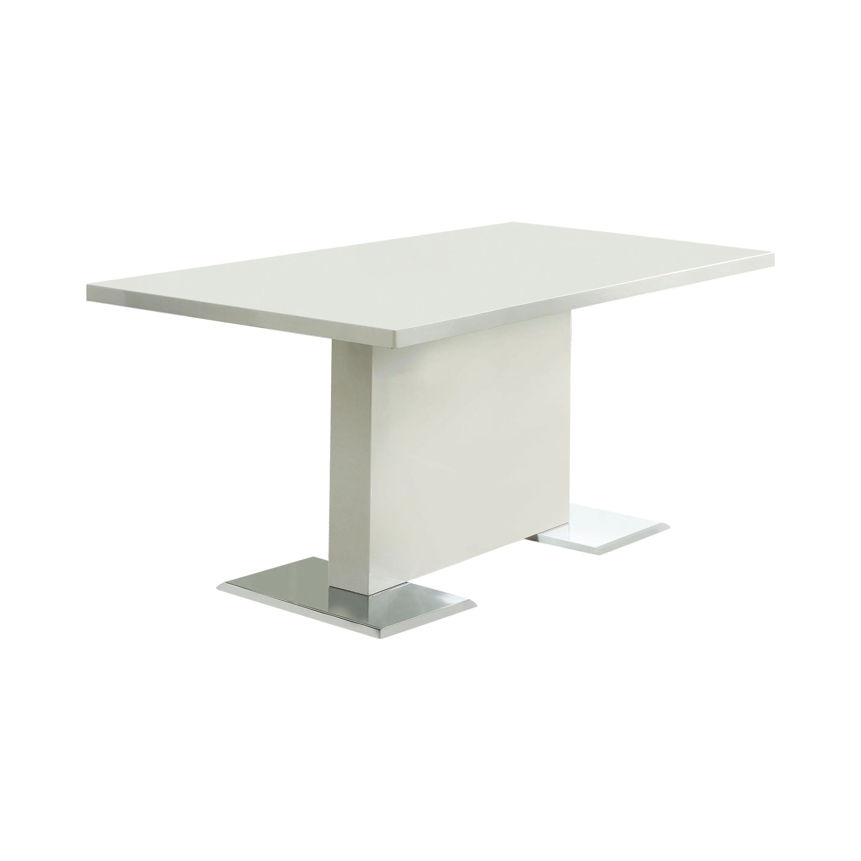 Nameth Glossy White Rectangular Dining Room Set - Image 3